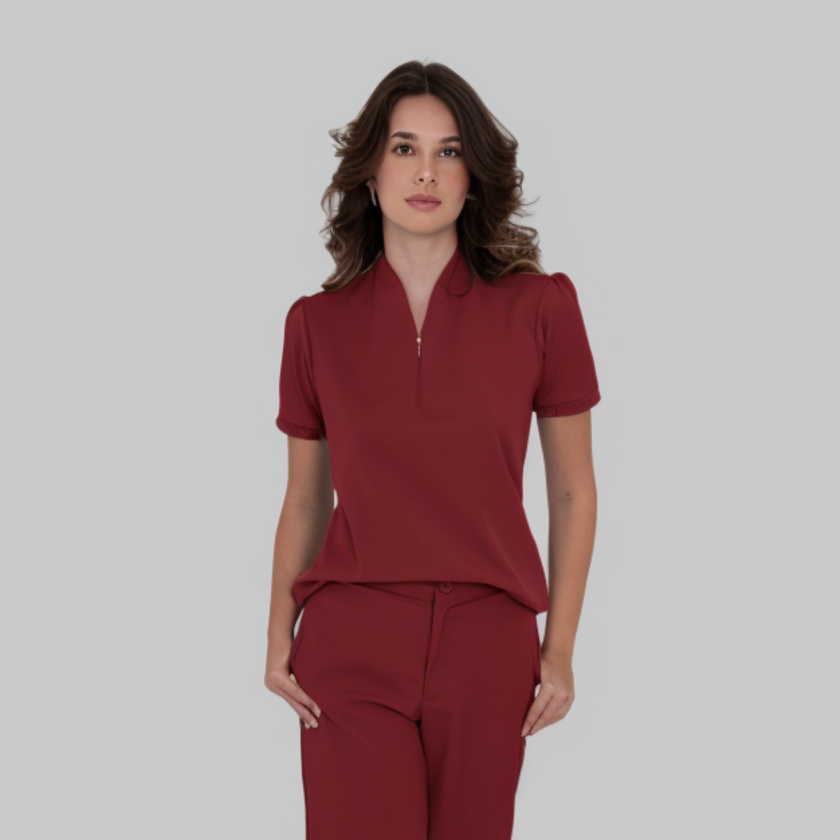 Women's Y-zip Collar Scrub Top™