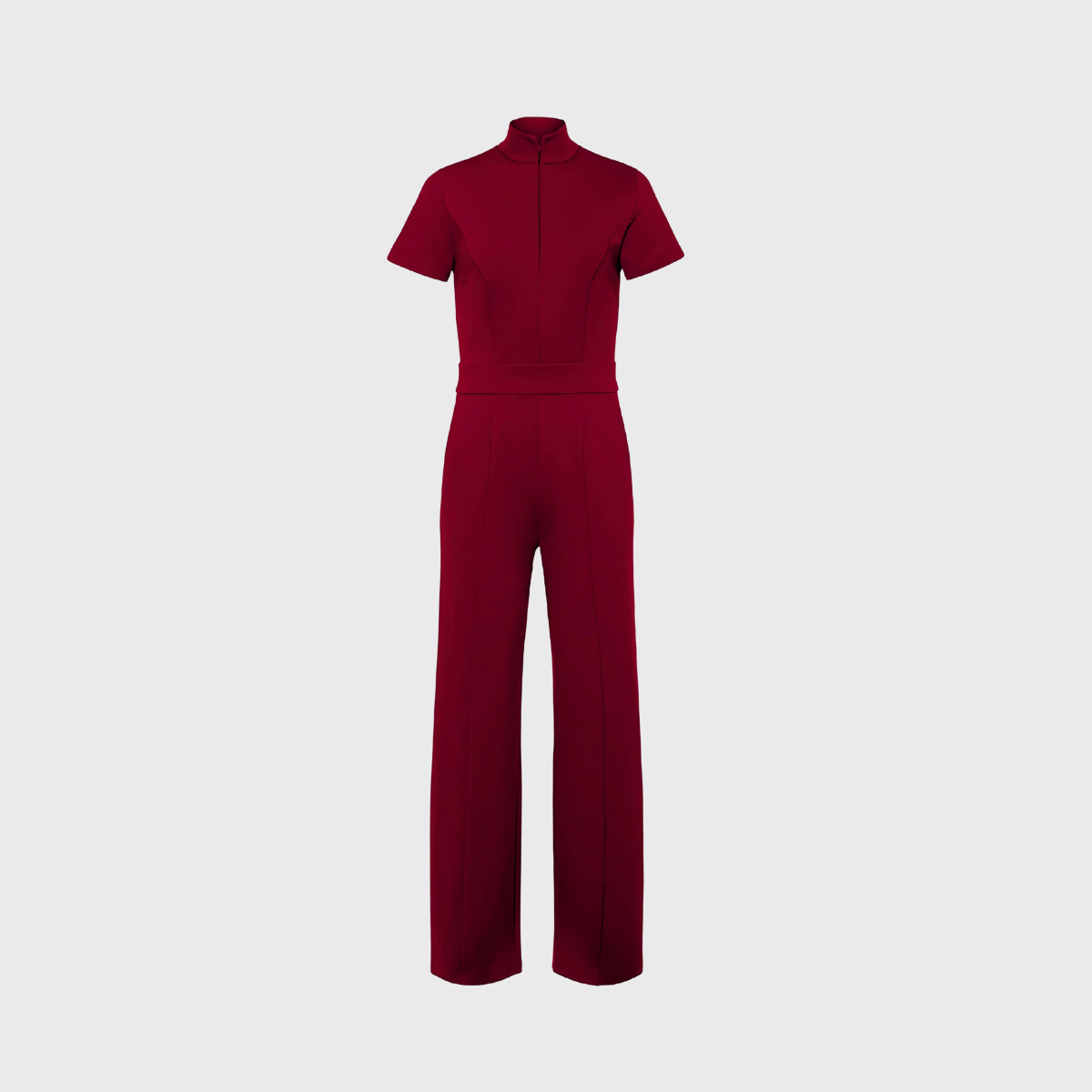 Women's Slim Fit Wide Leg Zip Neck Flex™ Scrub Jumpsuit