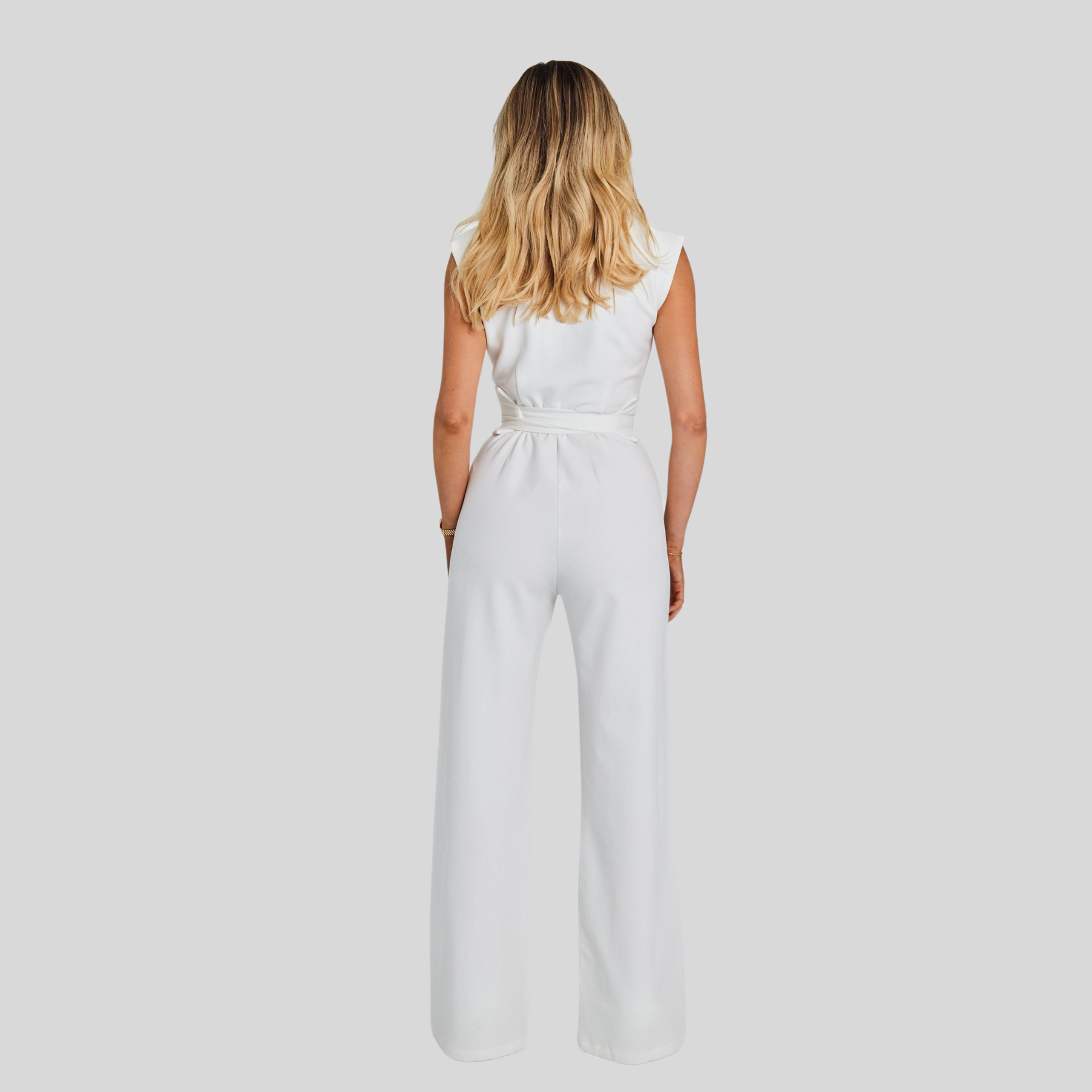 Women's Sleeveless Wide-Leg Jumpsuit