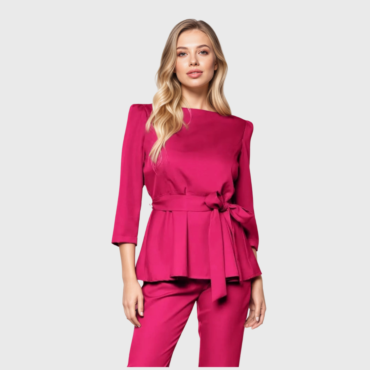 Women's Peplum Style Princess Sleeves Scrub Top