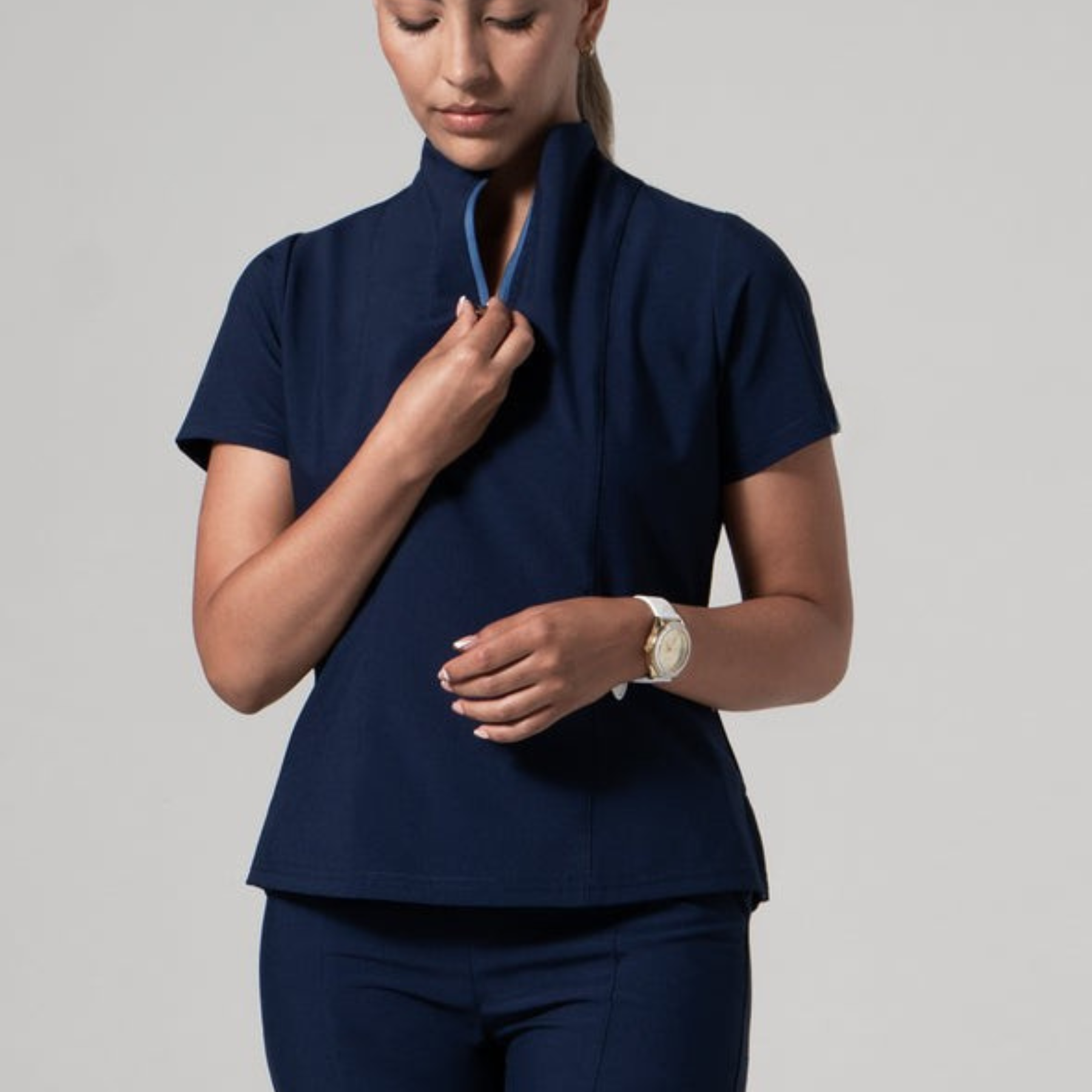 Women's Zip Collar Scrub Set CPSC1