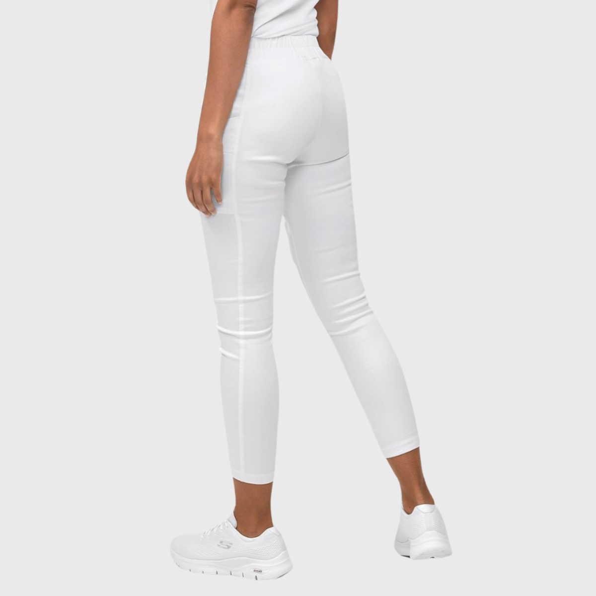 Women's Elastic Waistband 4-Pocket Scrub Pants