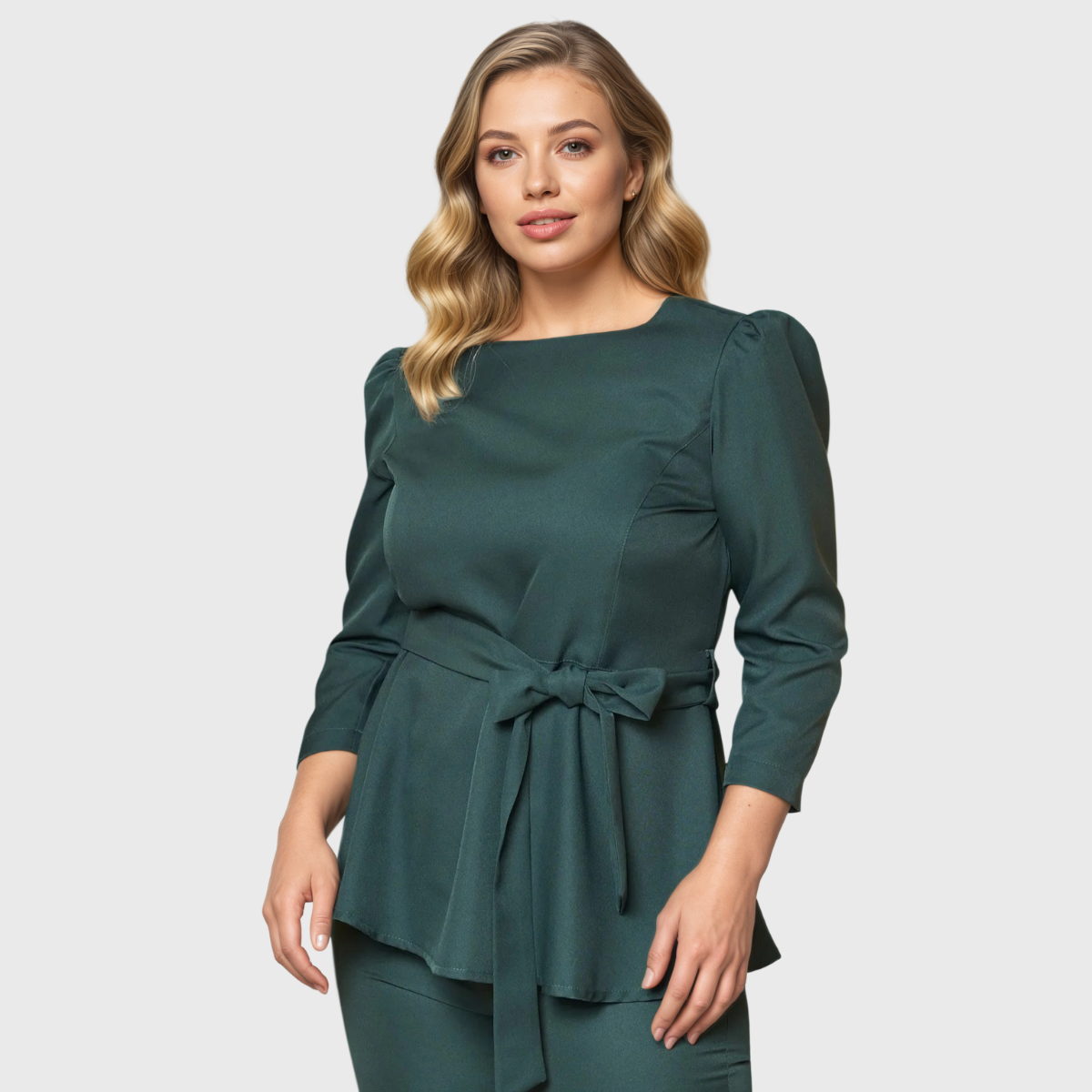 Women's Peplum Style Princess Sleeves Scrub Top