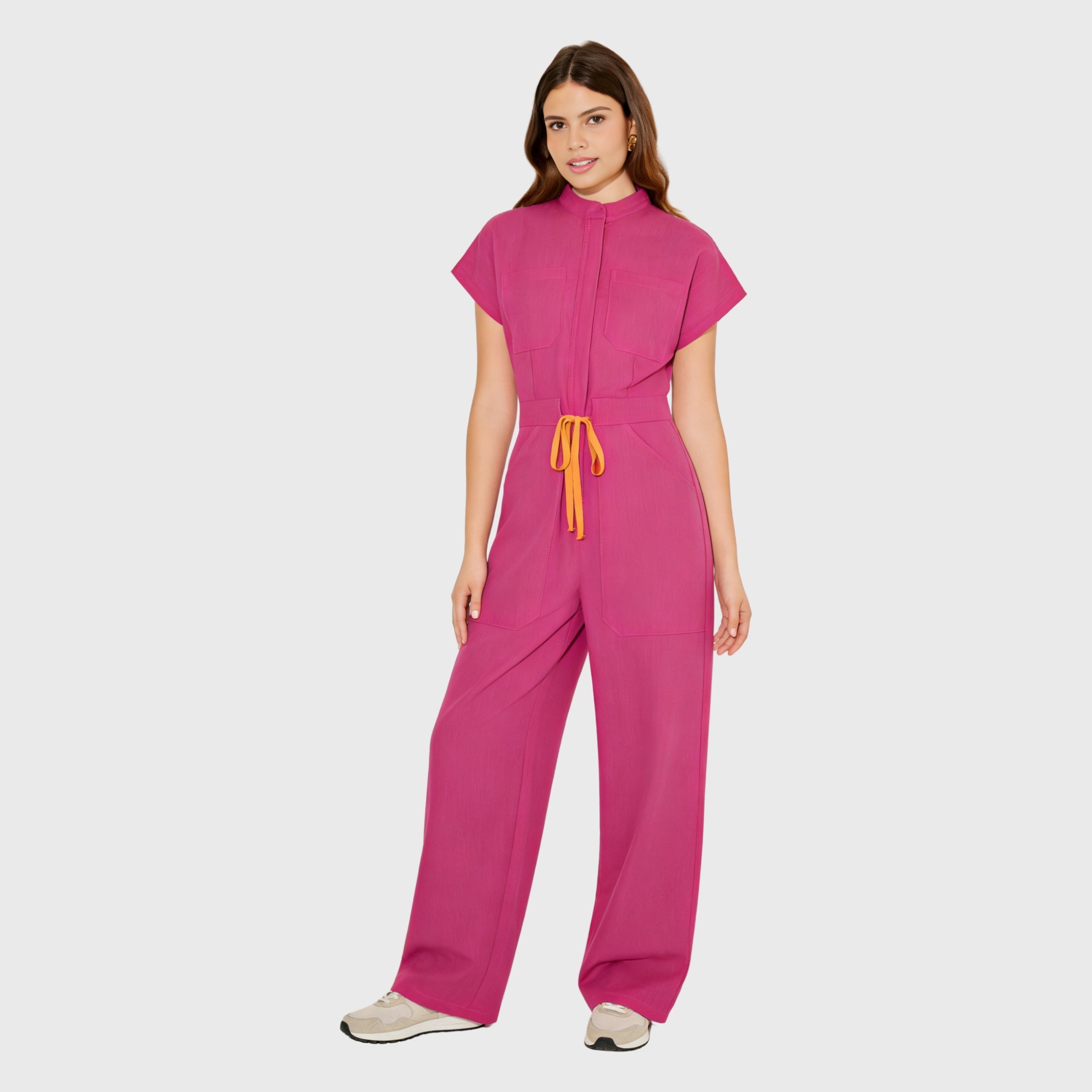 Women's 4-Pocket Zip Front Scrub Jumpsuit