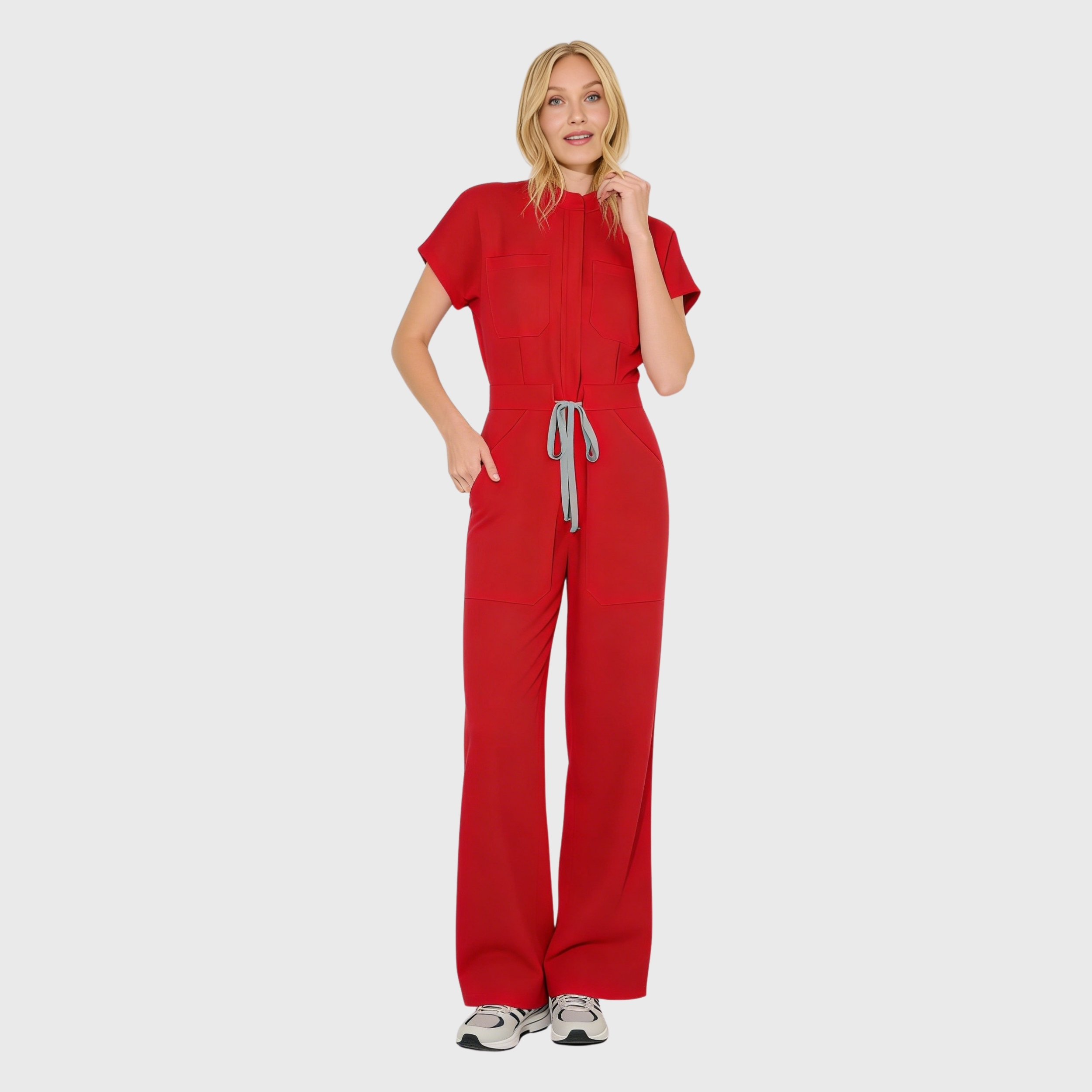Women's 4-Pocket Zip Front Scrub Jumpsuit