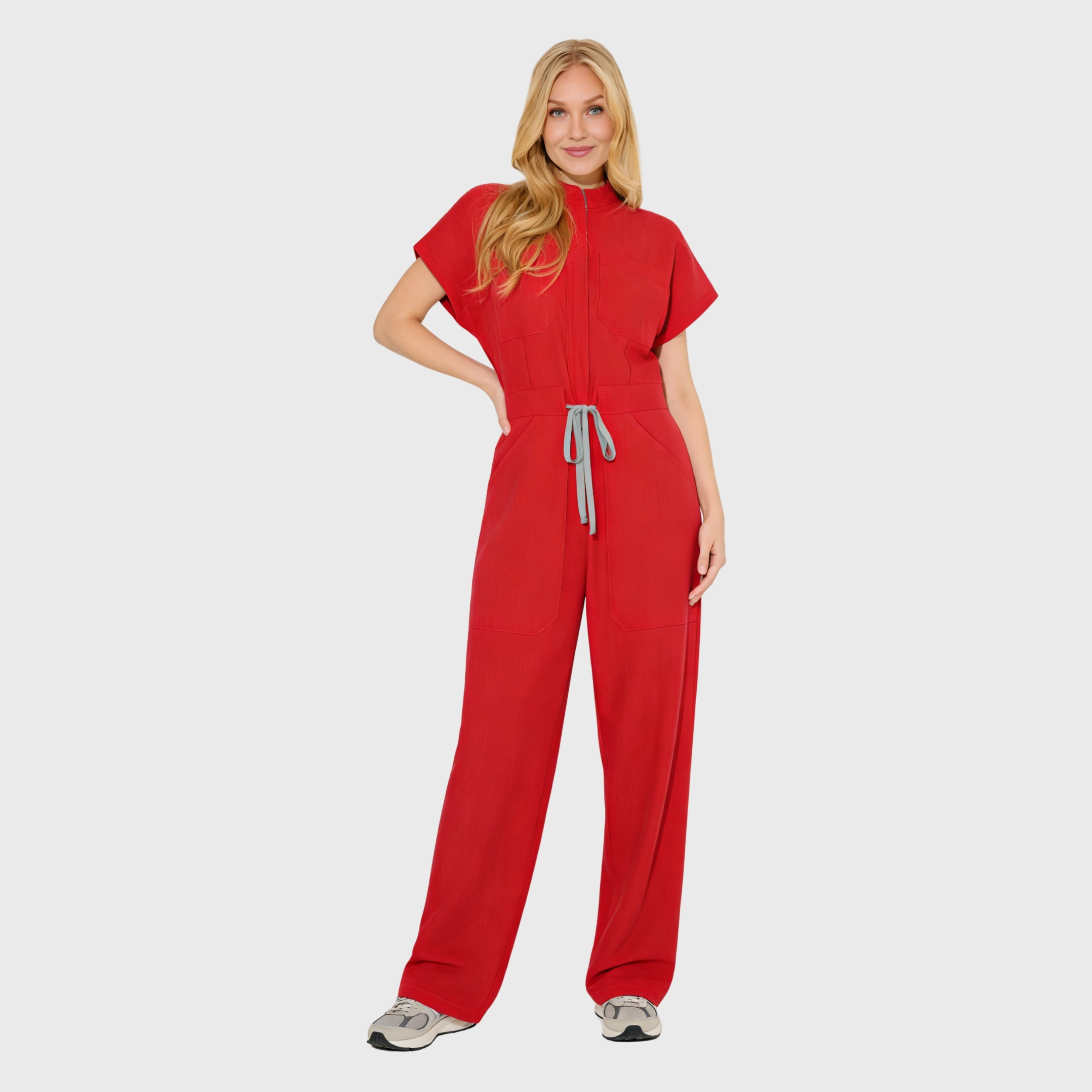 Women's 4-Pocket Zip Front Scrub Jumpsuit