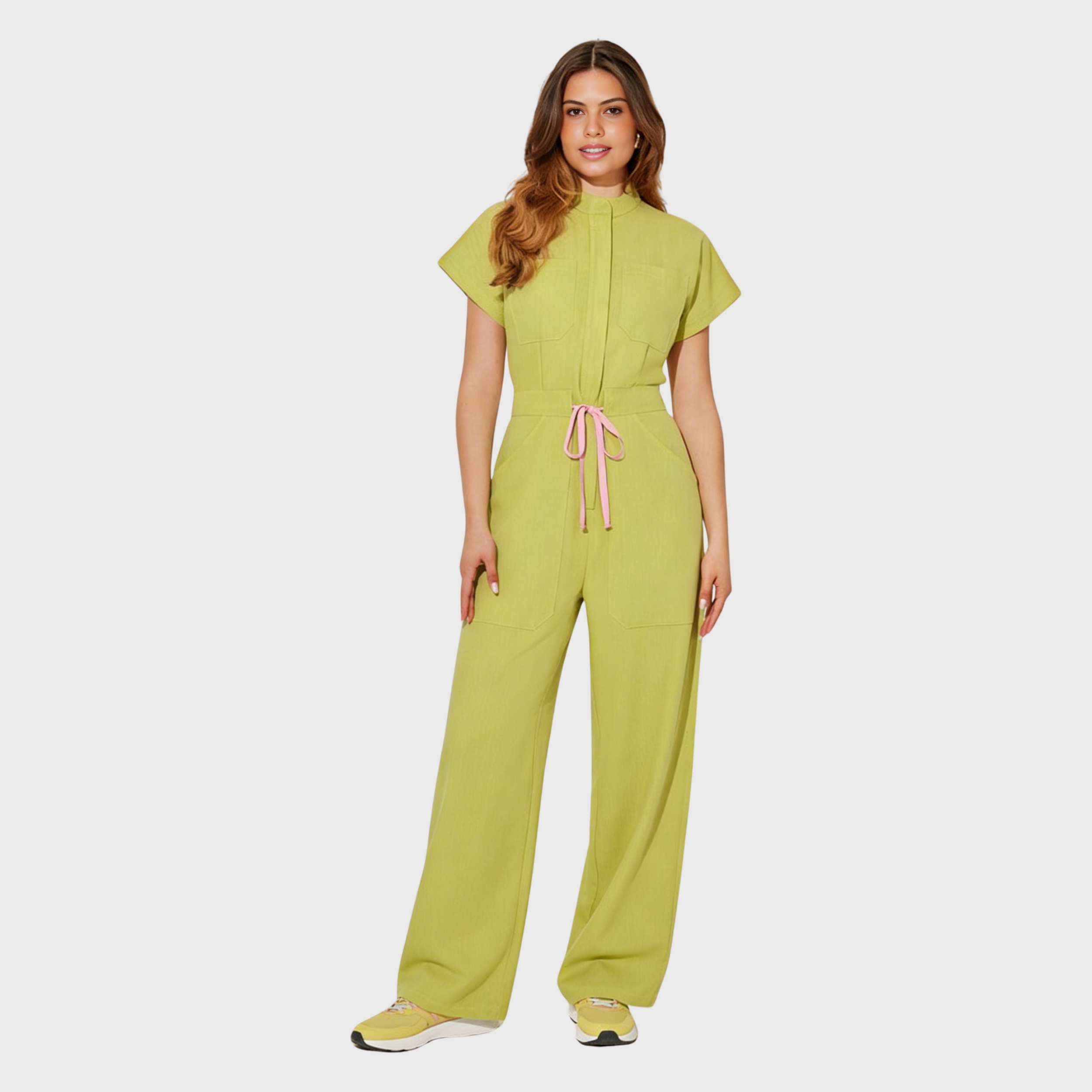 Women's 4-Pocket Zip Front Scrub Jumpsuit