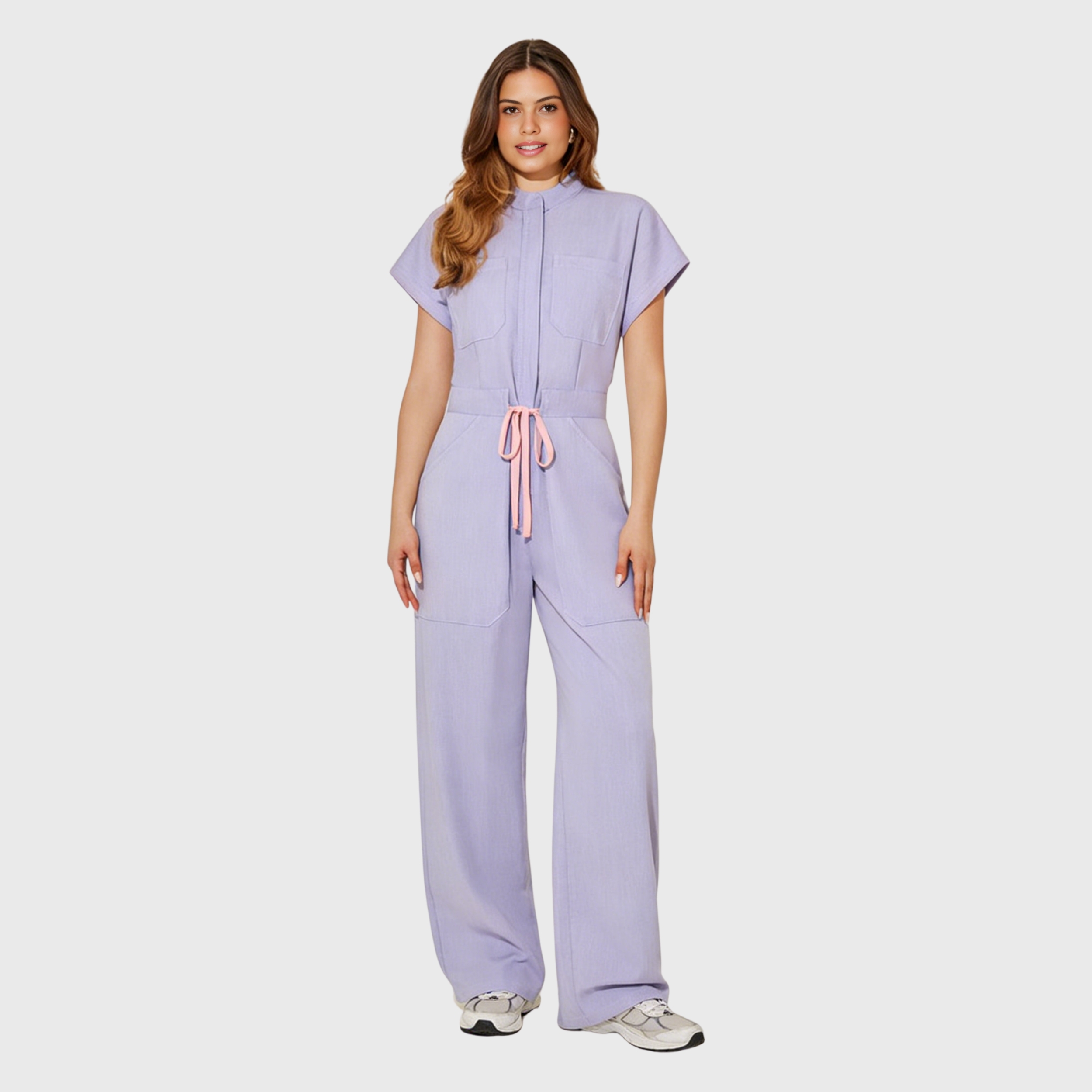 Women's 4-Pocket Zip Front Scrub Jumpsuit