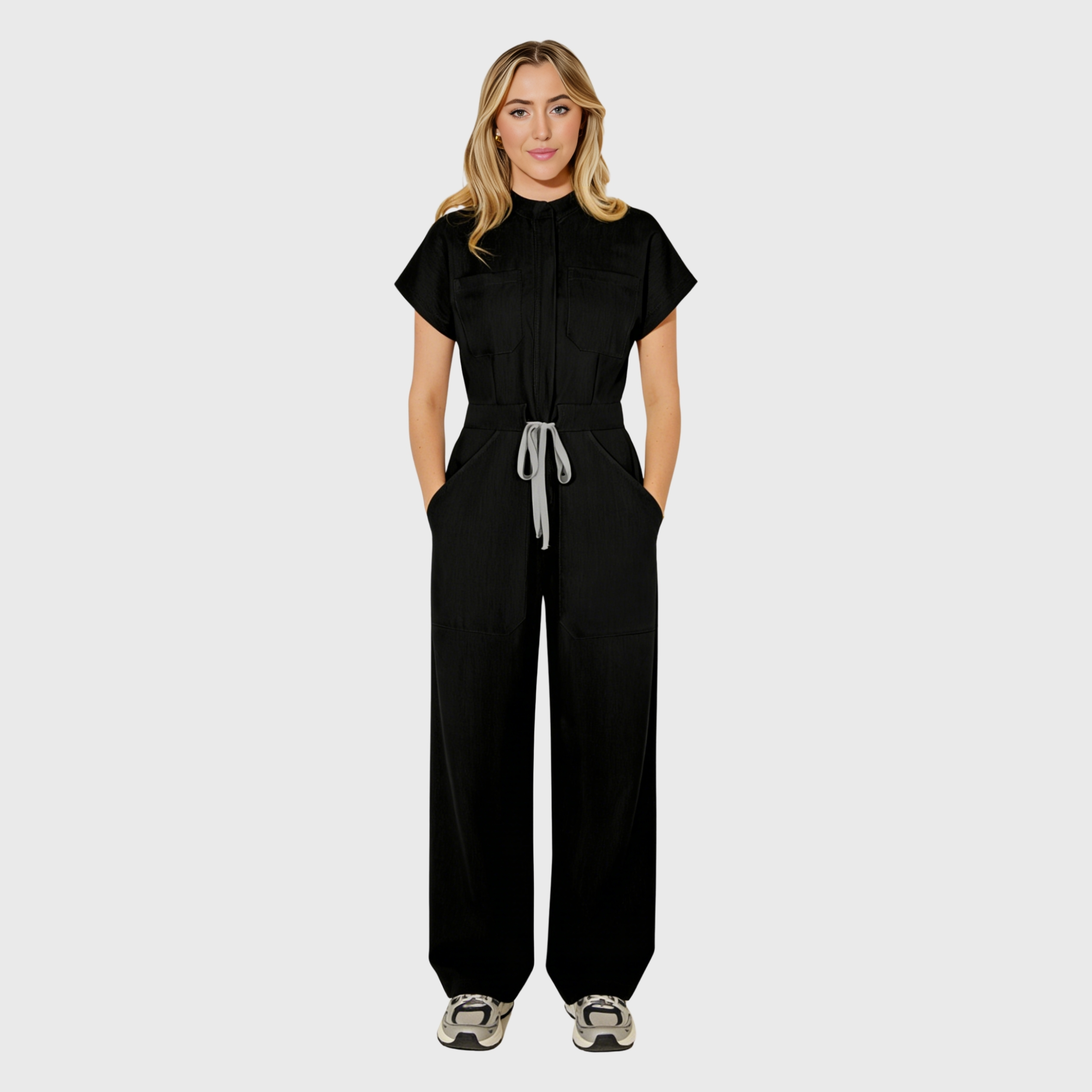 Women's 4-Pocket Zip Front Scrub Jumpsuit