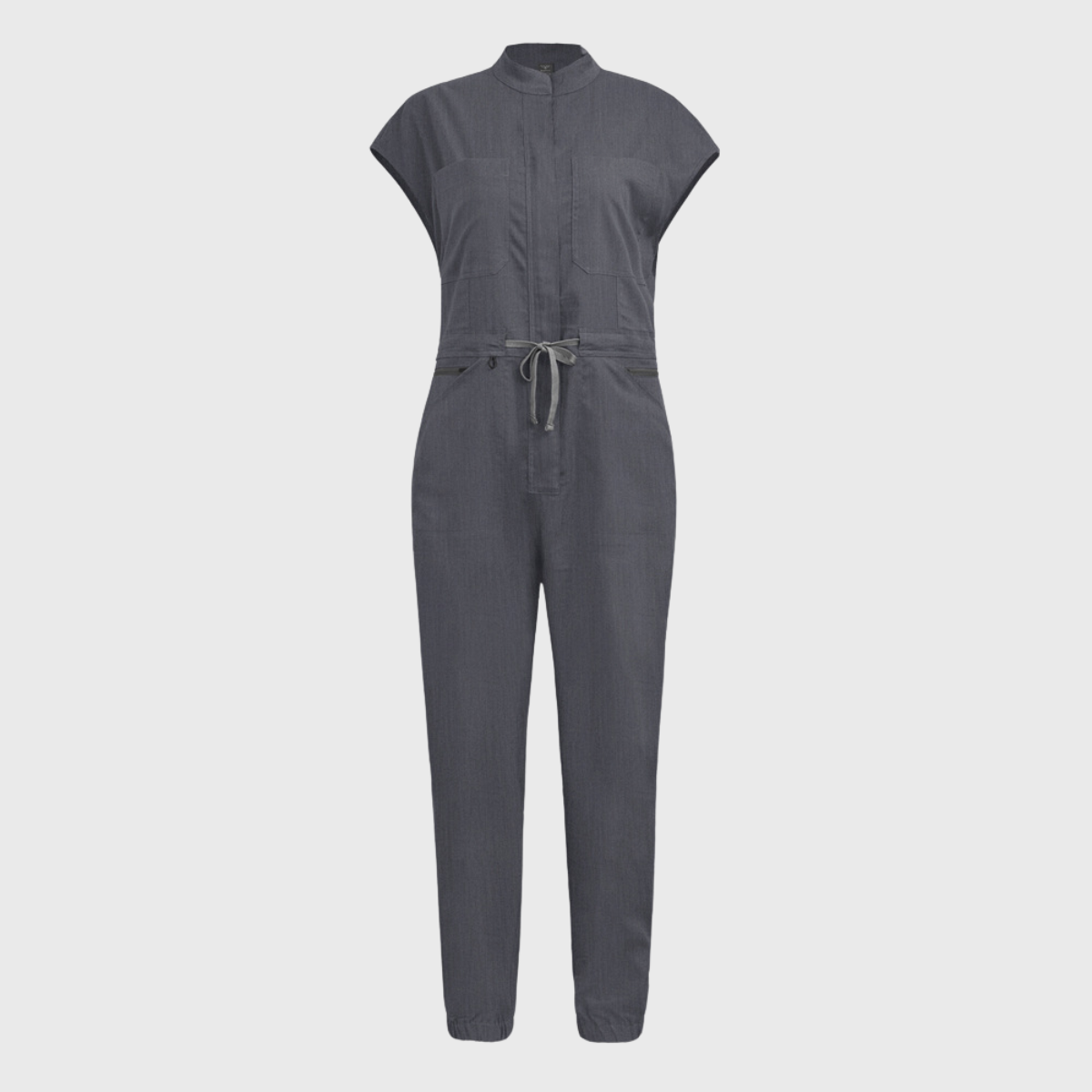 Women's Front Zip 8-Pocket Cargo Scrub Jumpsuit S2