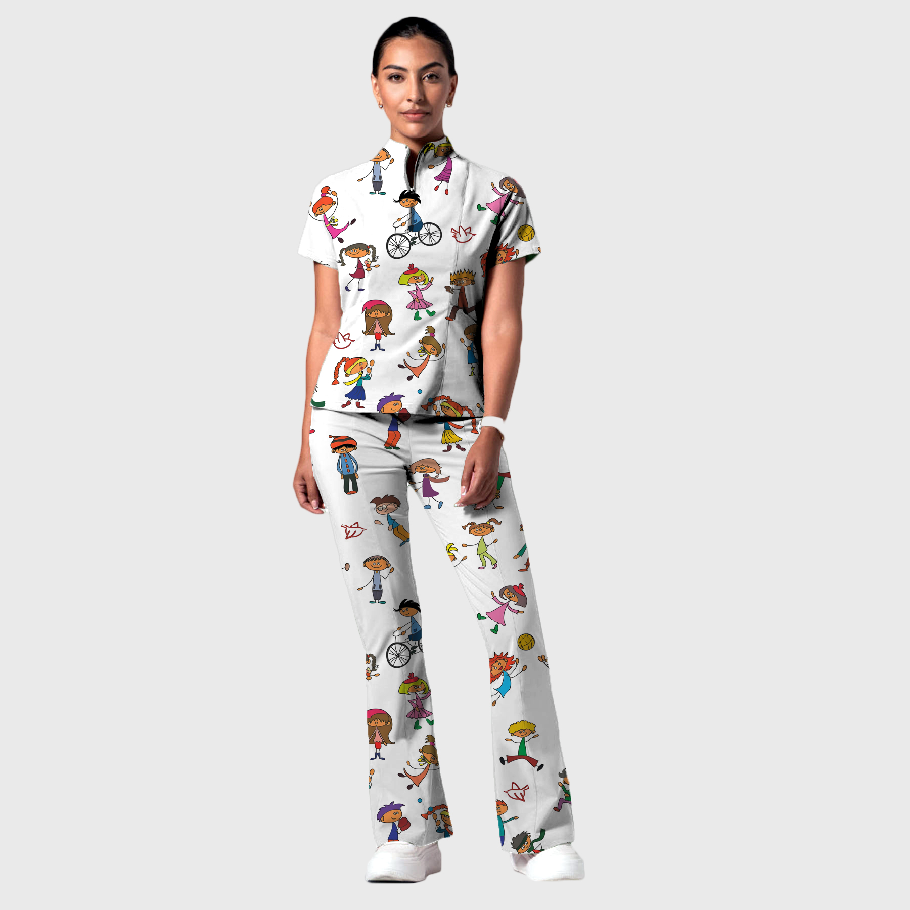 Women's Printed Scrub Set YHSC1