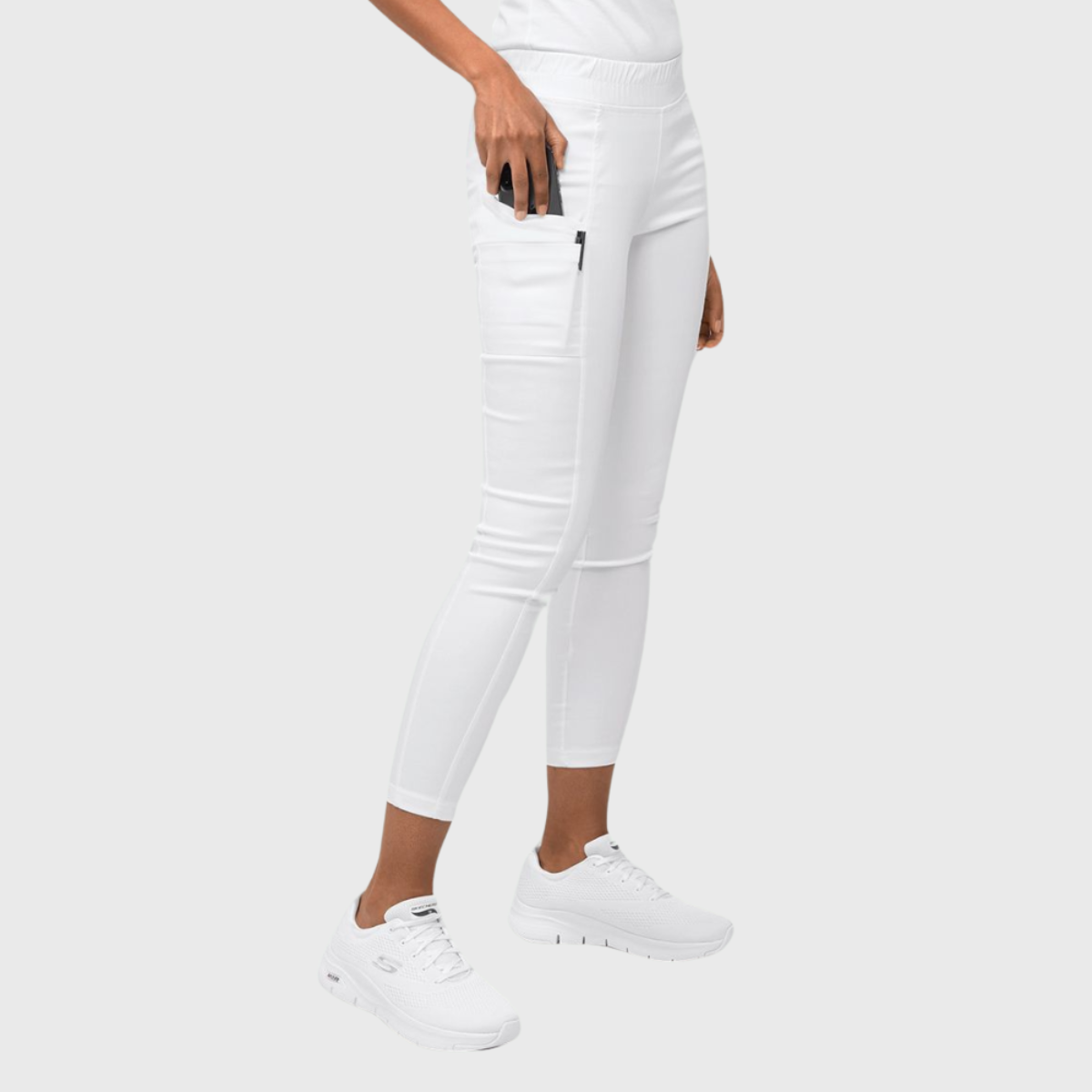 Women's Elastic Waistband 4-Pocket Scrub Pants