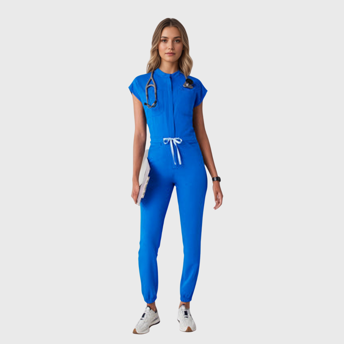 Women's 9 Pockets Cargo Scrub Jumpsuit