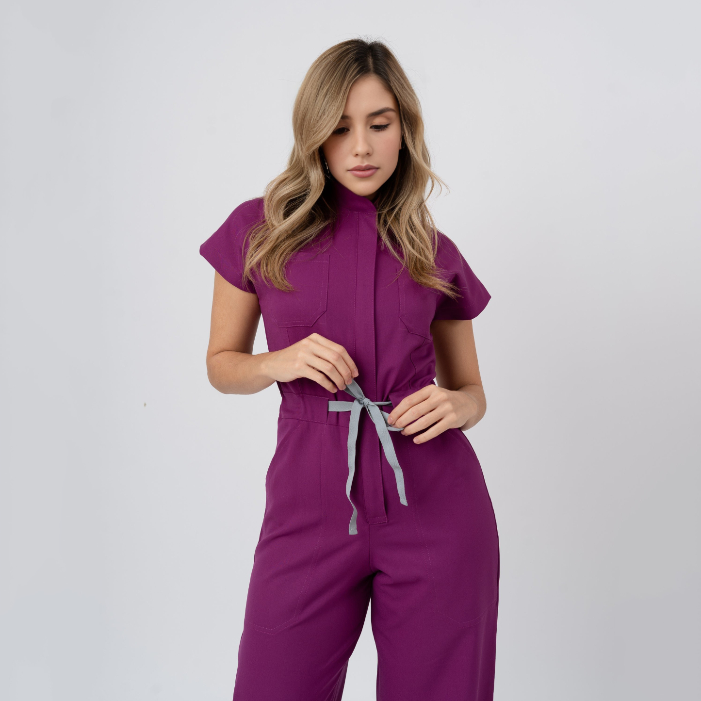 Katya Scrub Jumpsuit | Wine Purple
