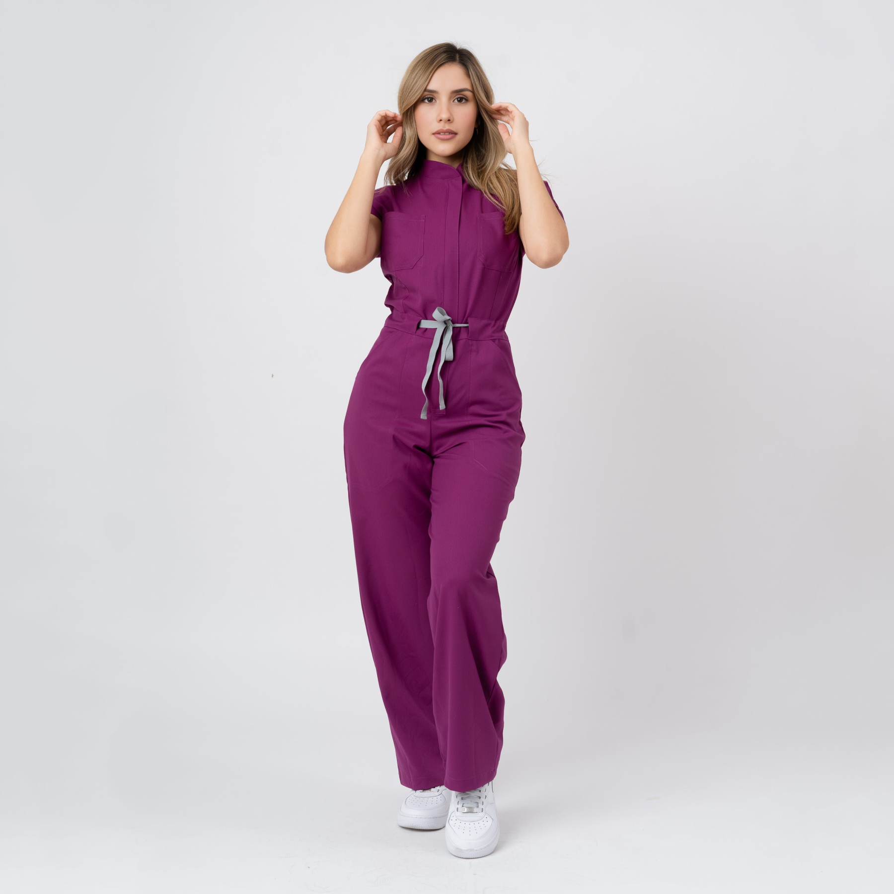 Katya Scrub Jumpsuit | Wine Purple