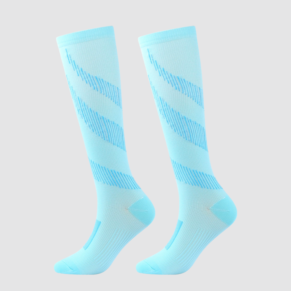 Colorful Striped Nylon Compression Stockings For Nurse