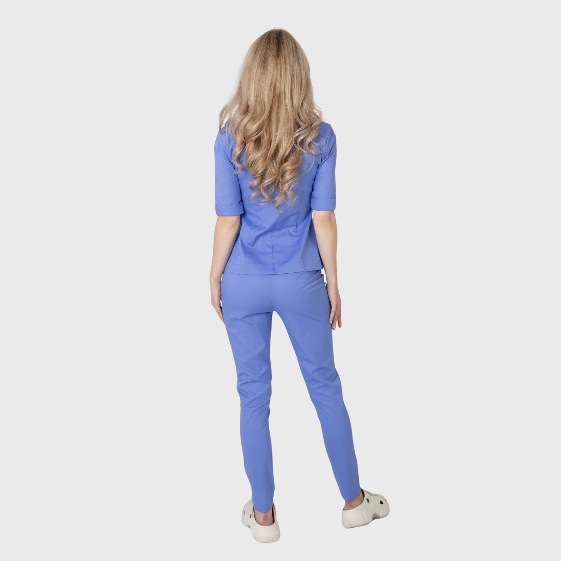 Women's Beauty Slim Crossover Collar Scrub Top