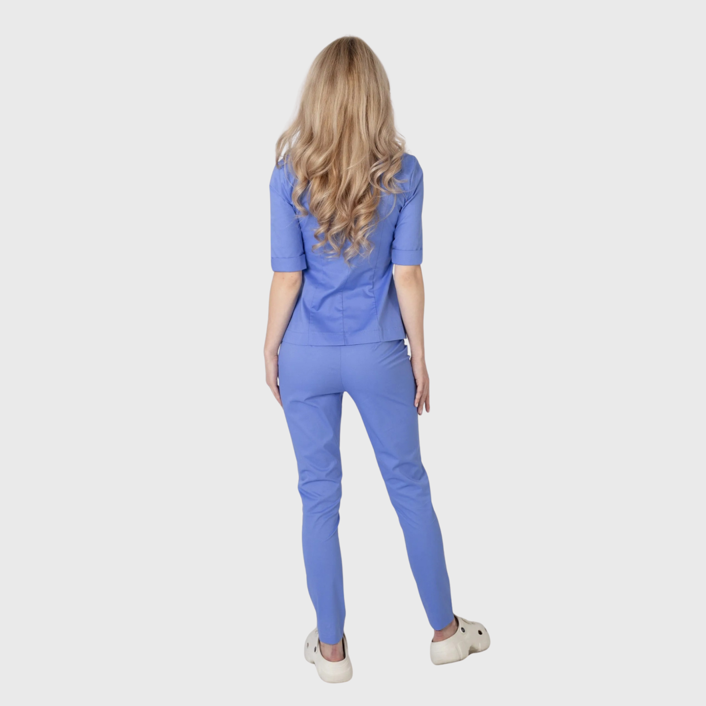 Women's Beauty Slim Crossover Collar Scrub Top