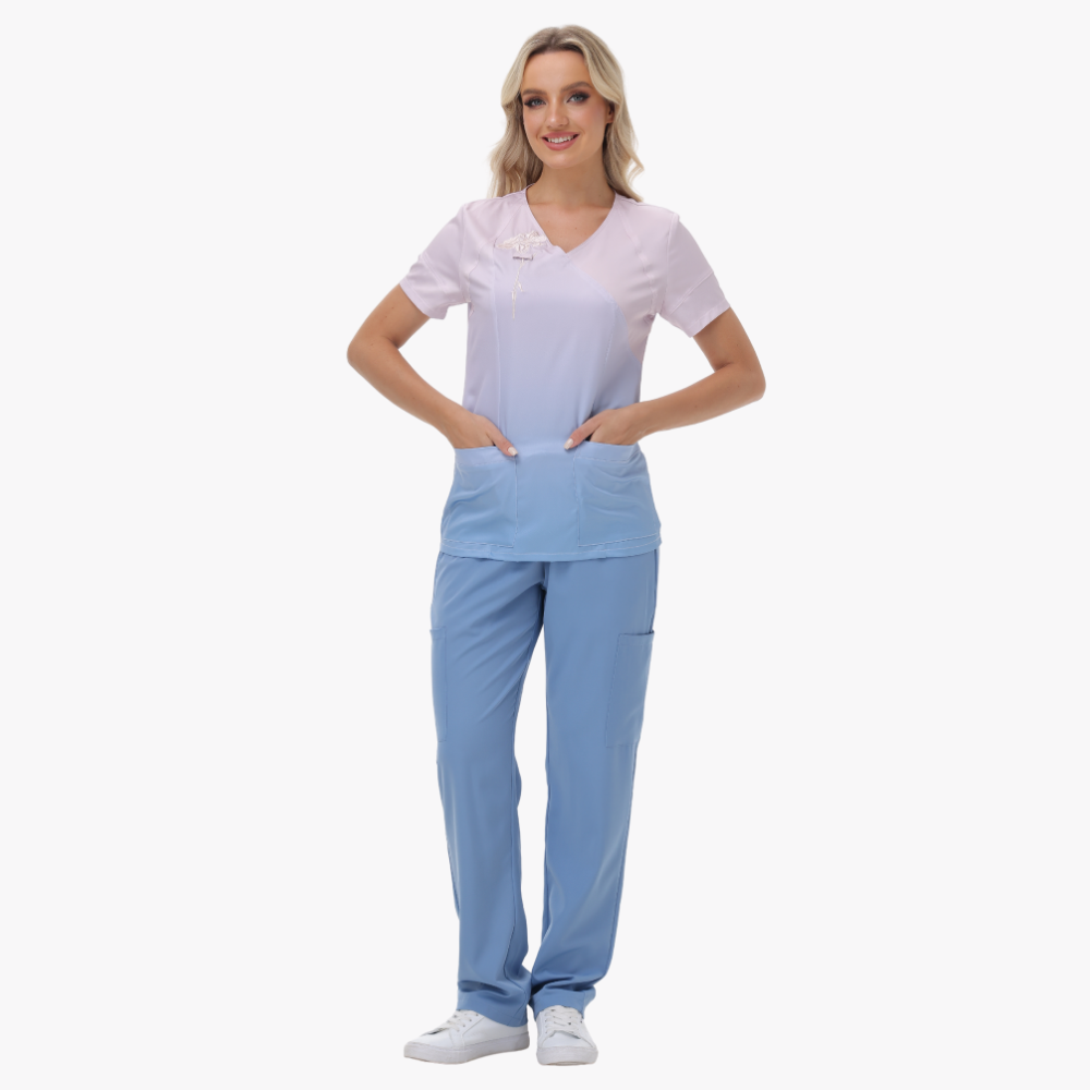 Women's Four Pockets Straight-leg Scrub Pant