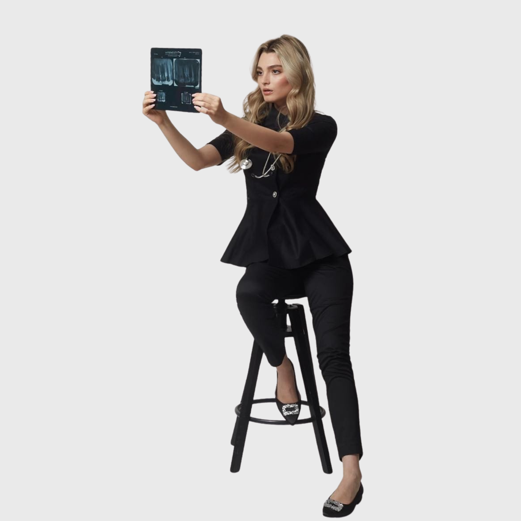 Women's Beauty Slim Bud Hem Scrub Top