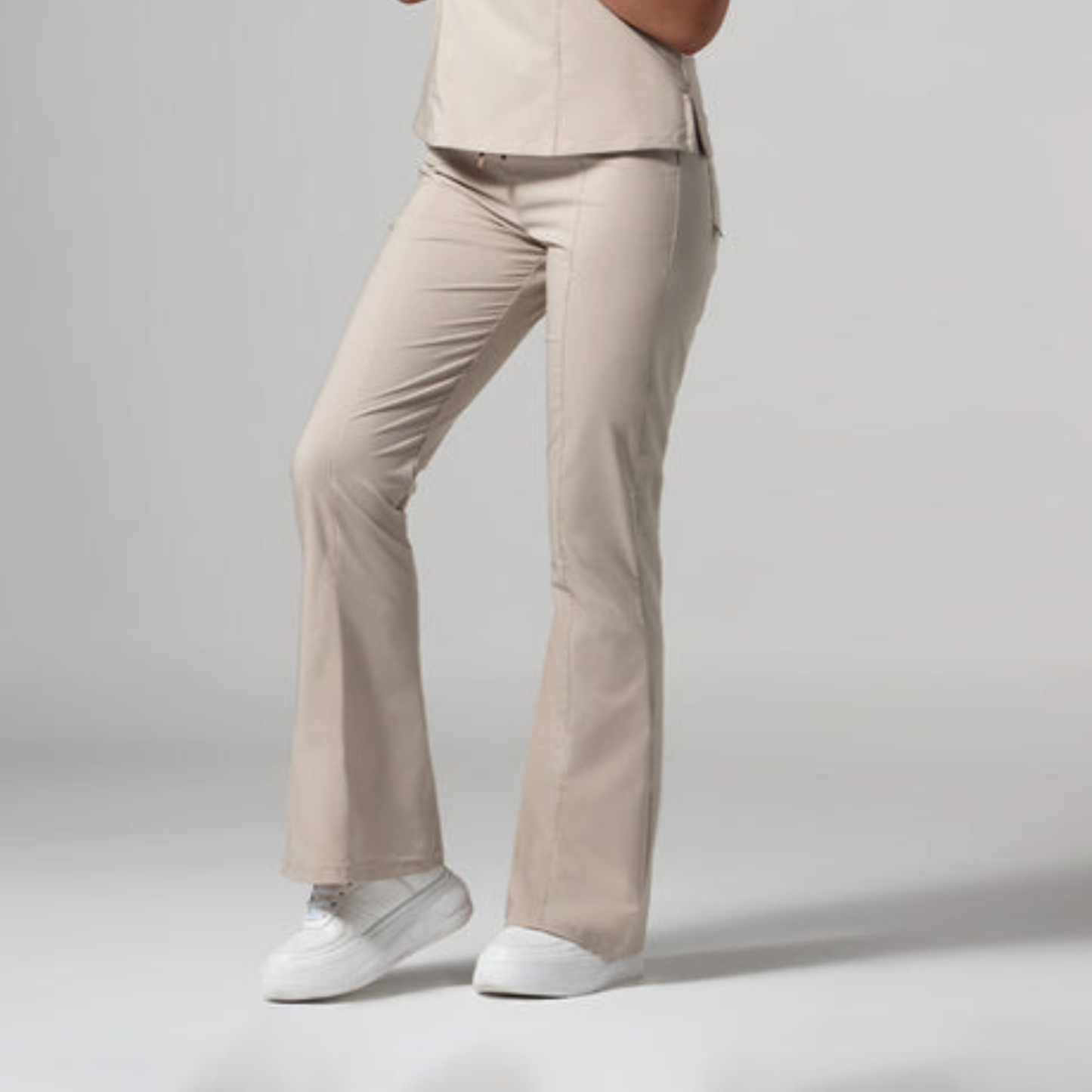 Women's Fashion Flare Leg Slim Fit Scrub Pants