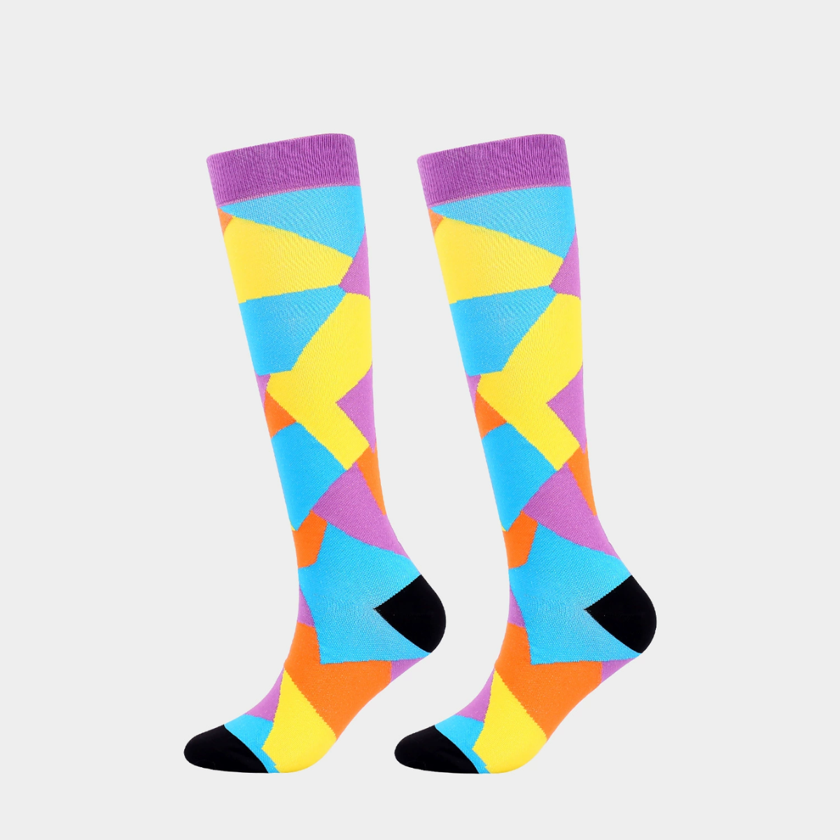 Irregular Pattern Sports Elastic Compression Socks 