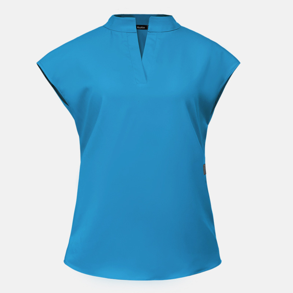 Women's Stand Collar Thin Scrub Top