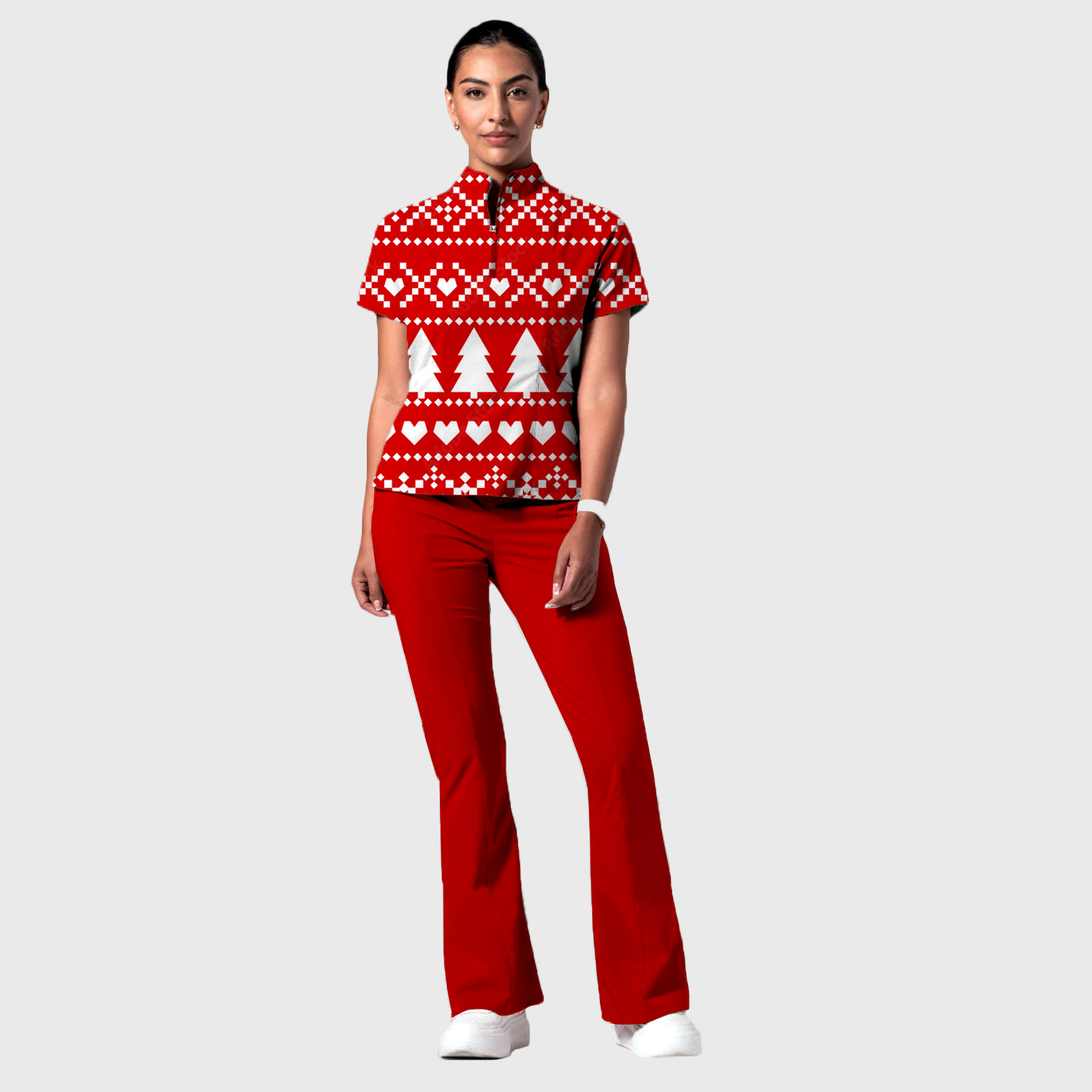 Women's School Classroom Printed Scrub Set SP28