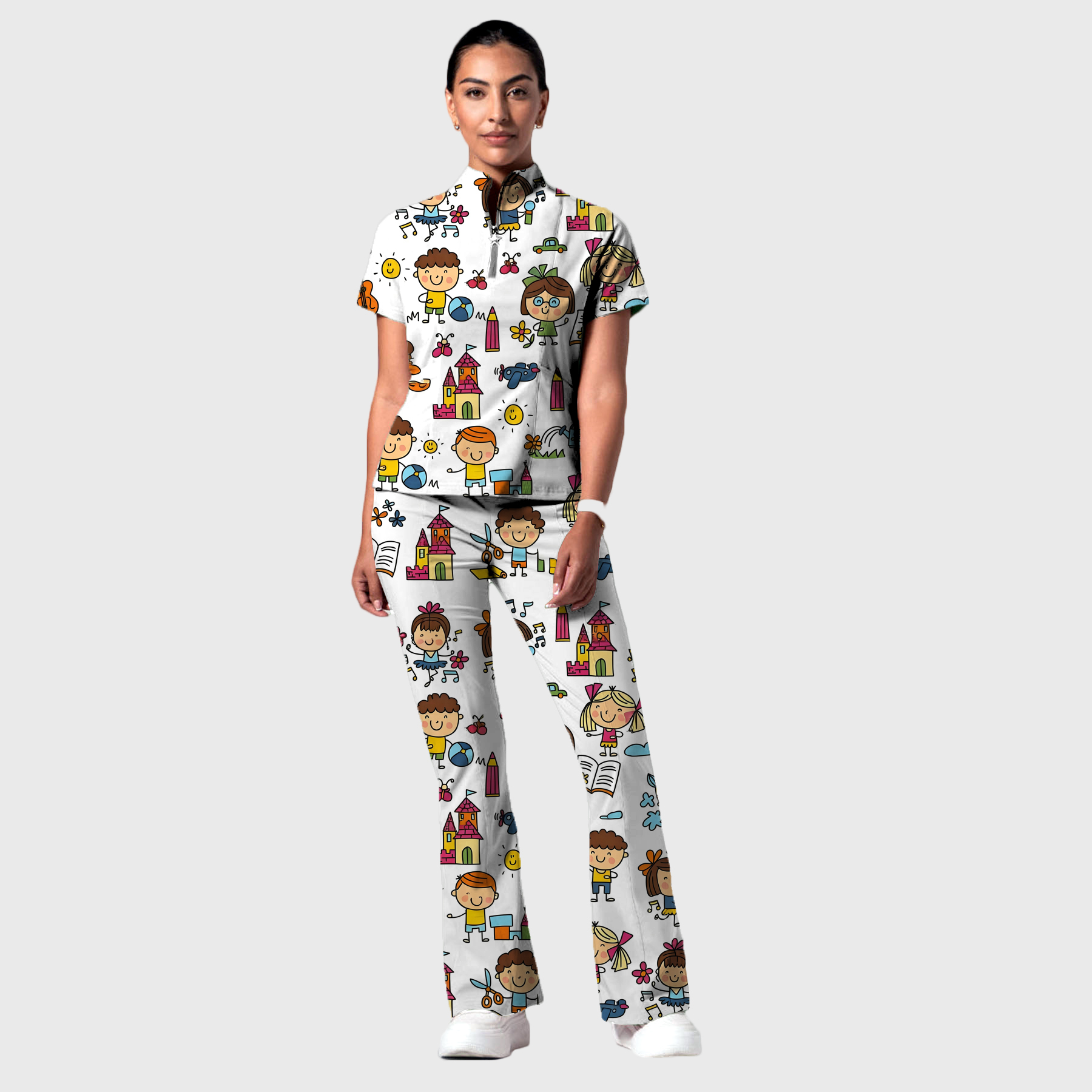 Women's Printed Scrub Set YHSC1