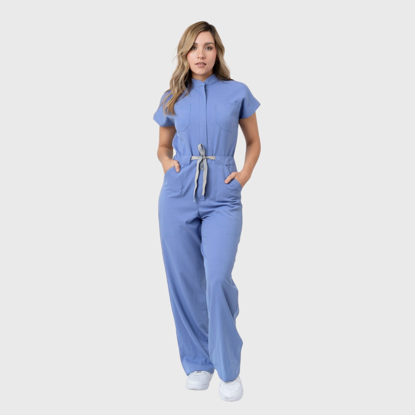 Women's 4-Pocket Loose Fit Scrub Jumpsuit Jog009
