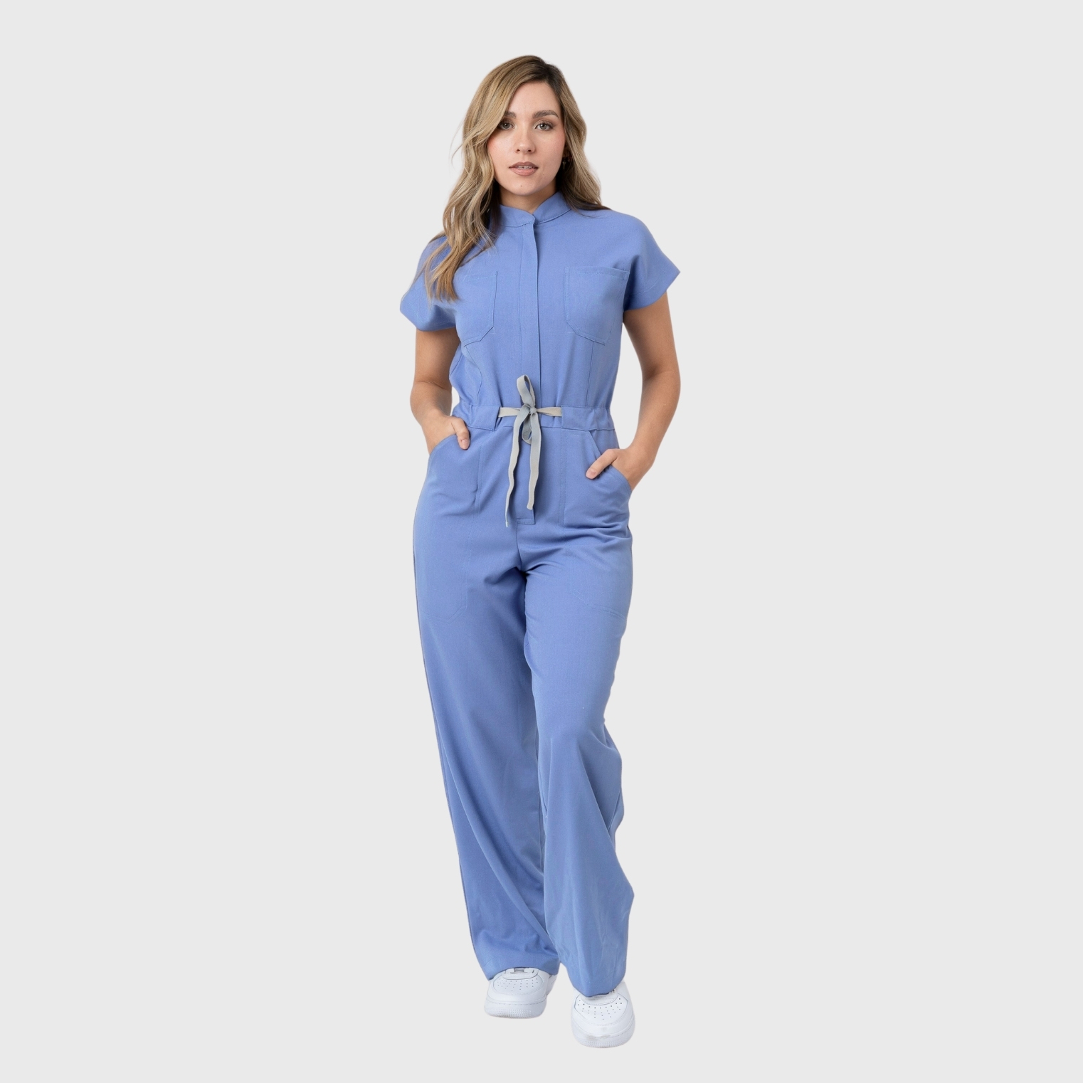 Women's 4-Pocket Loose Fit Scrub Jumpsuit Jog009
