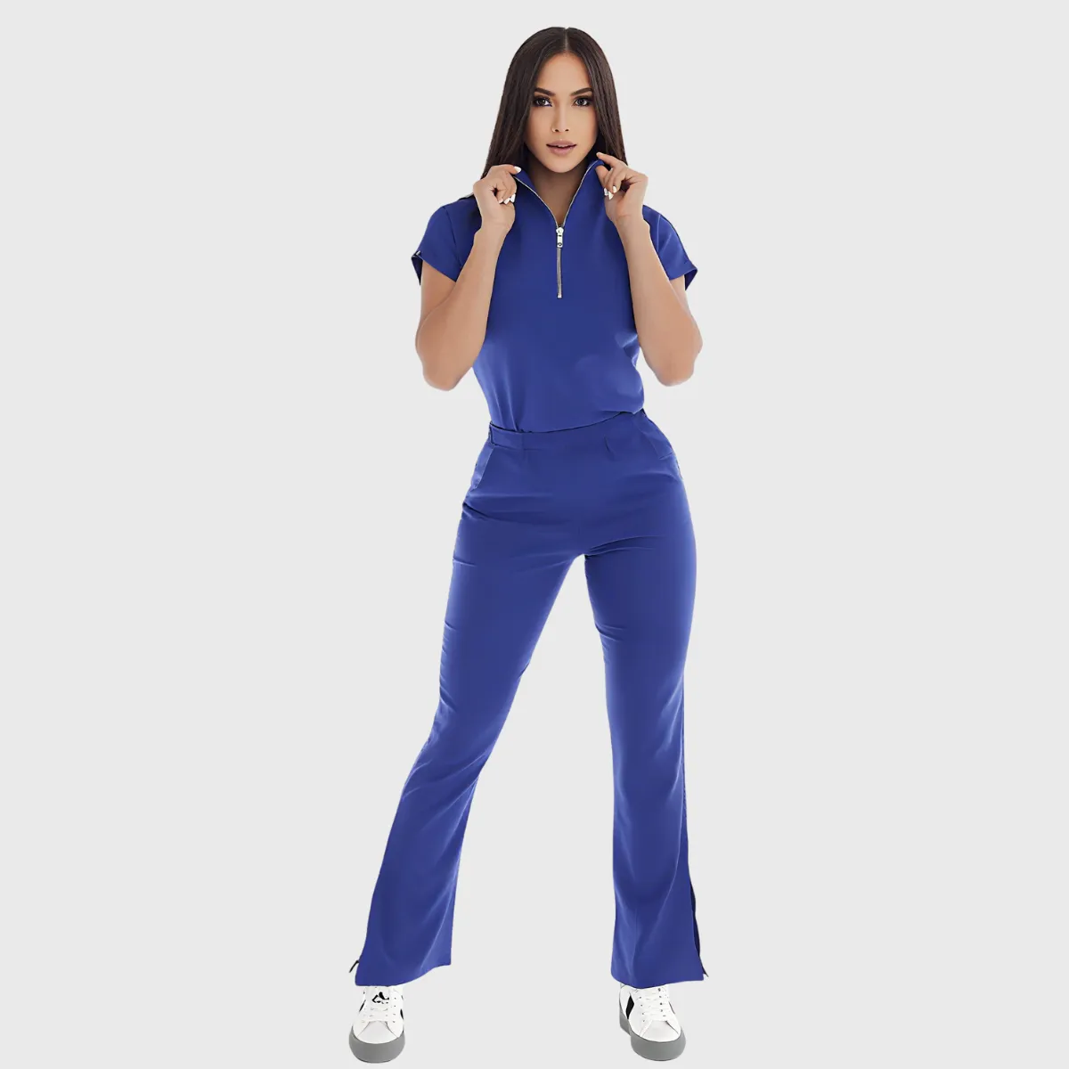 Women's Slim-Fit Front Slit Scrub Pants