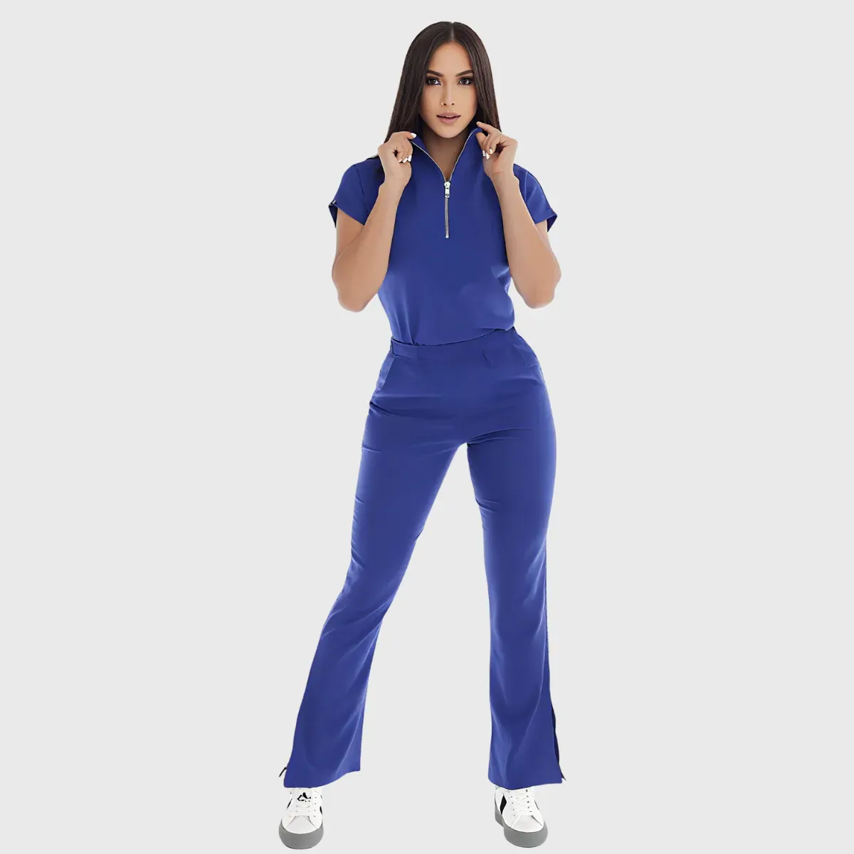 Women's Slim-Fit Front Slit Scrub Pants
