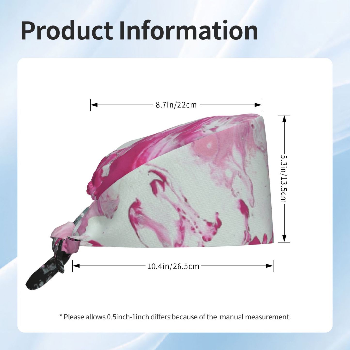 Pink Marble Surgical Caps