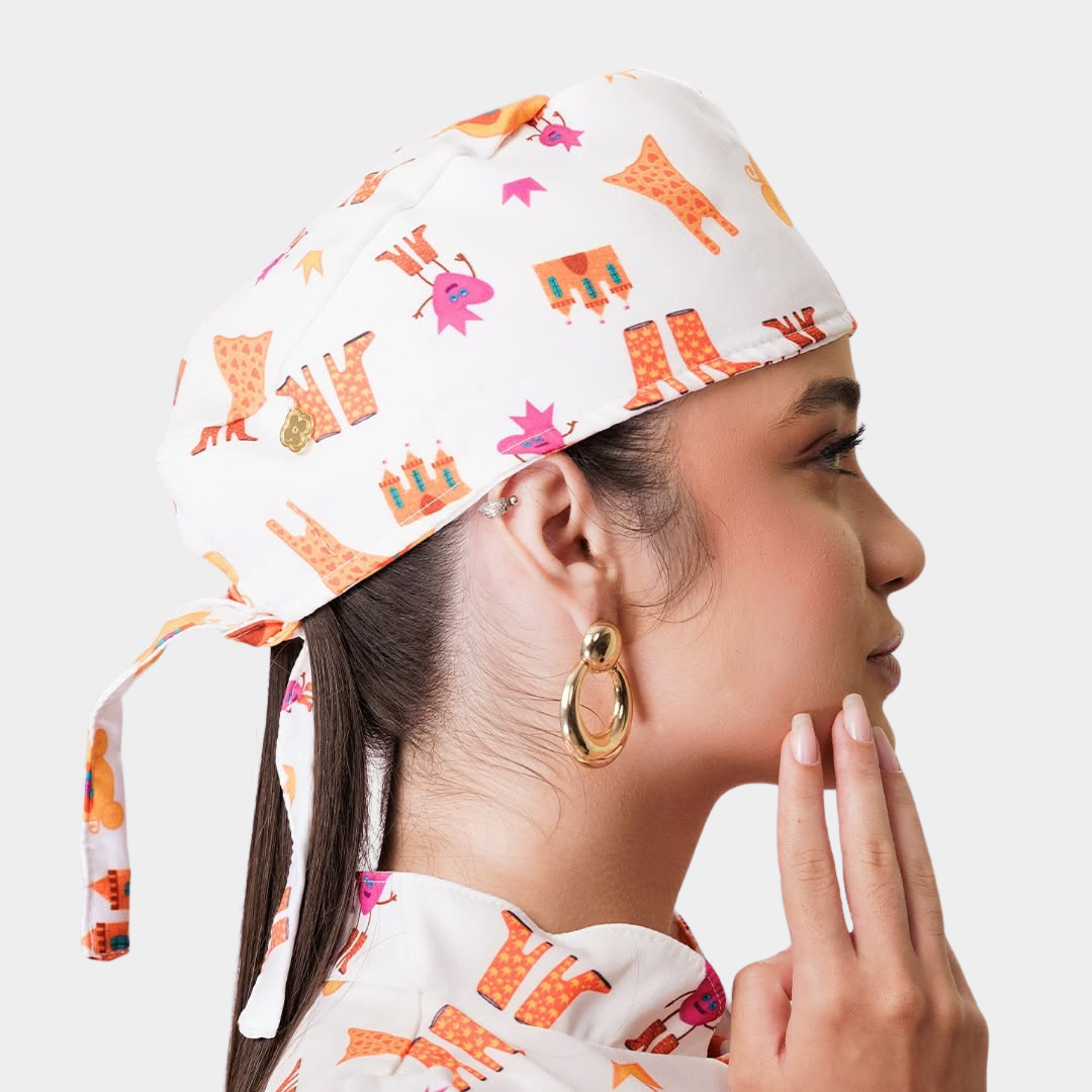 Cartoon Colorful Printed Surgical Caps