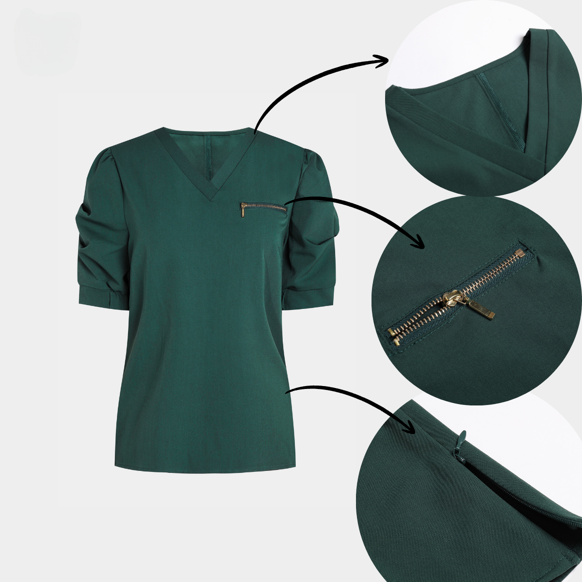 Women's V-neck One Upper Left Pocket Scrub Top™