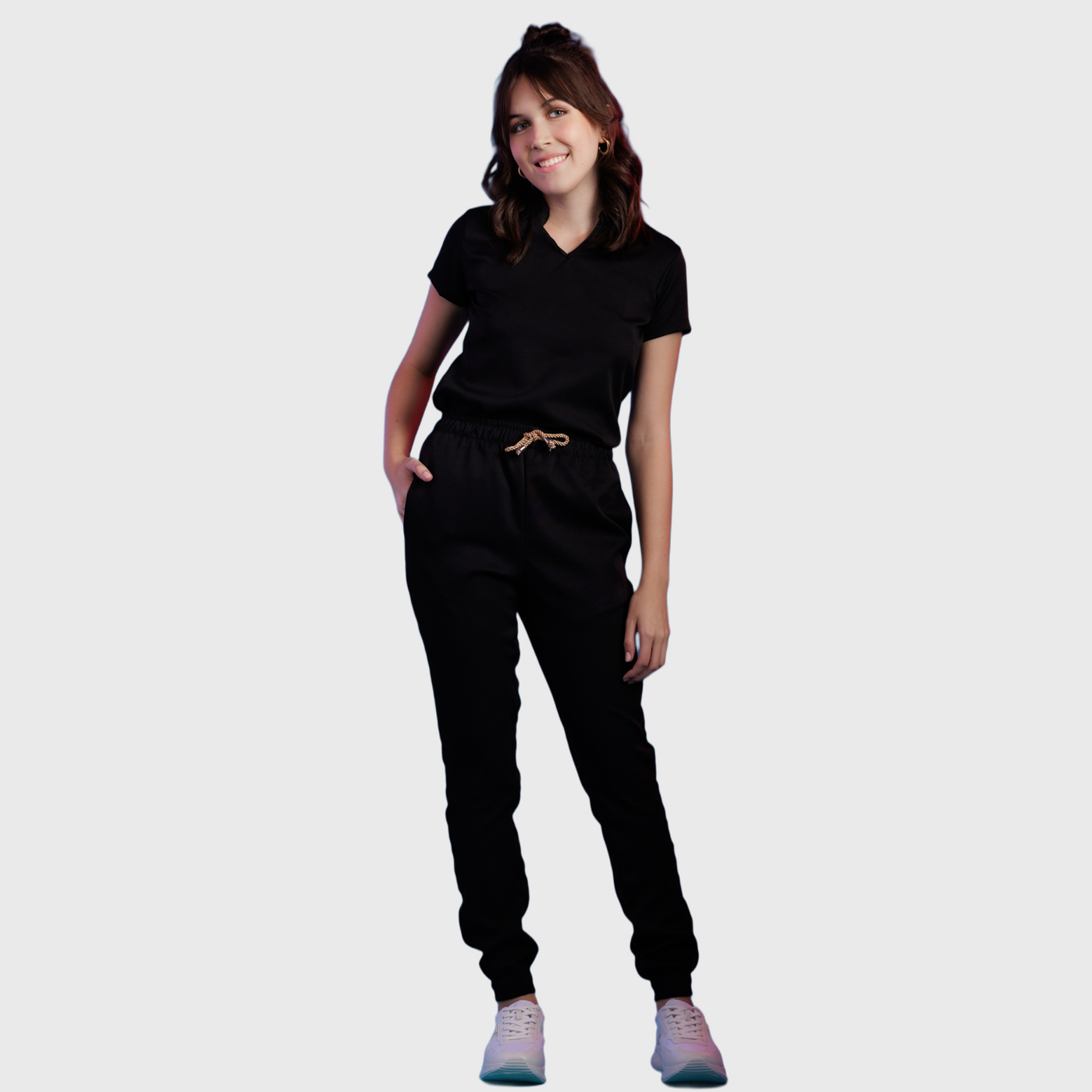 Women's Elastic Waist Cuffed Scrub Pants