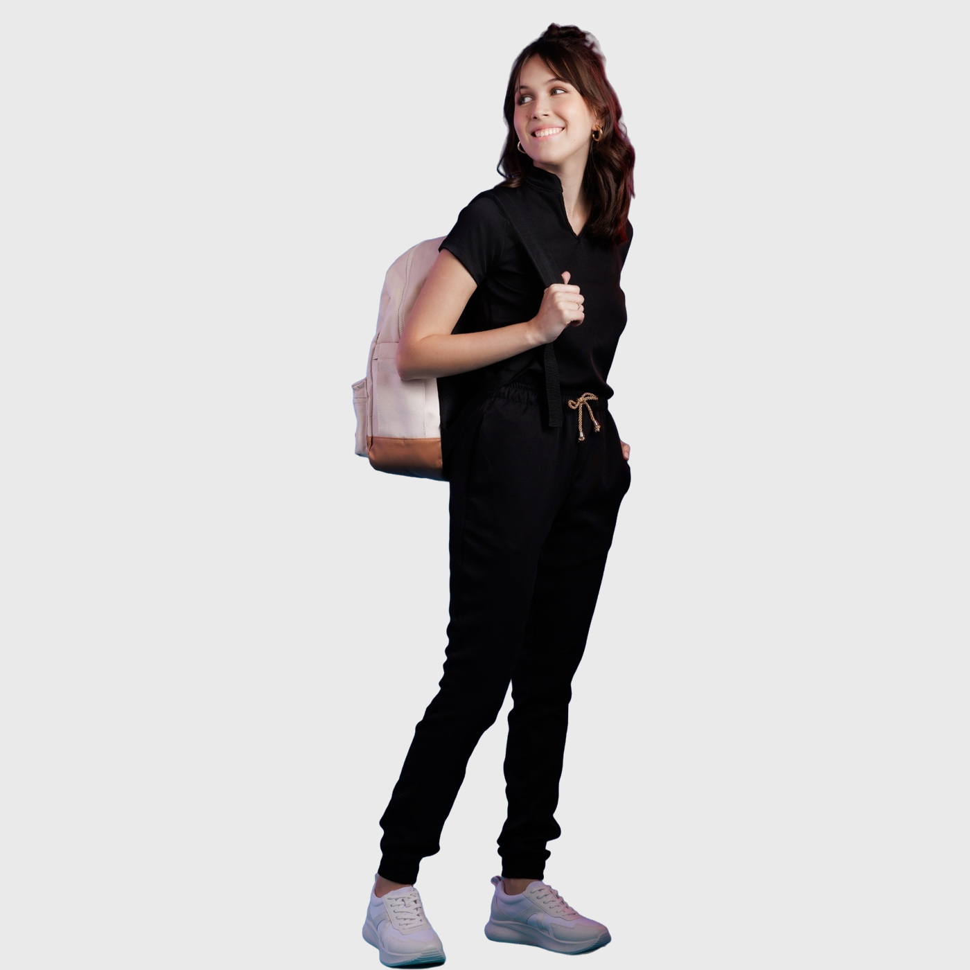 Women's Elastic Waist Cuffed Scrub Pants