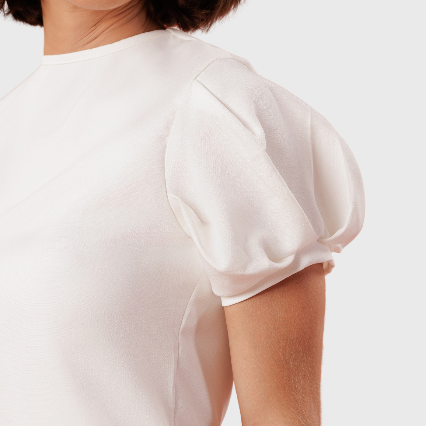 Women's Puffed Sleeve Crew Neck Slim Scrub Top™