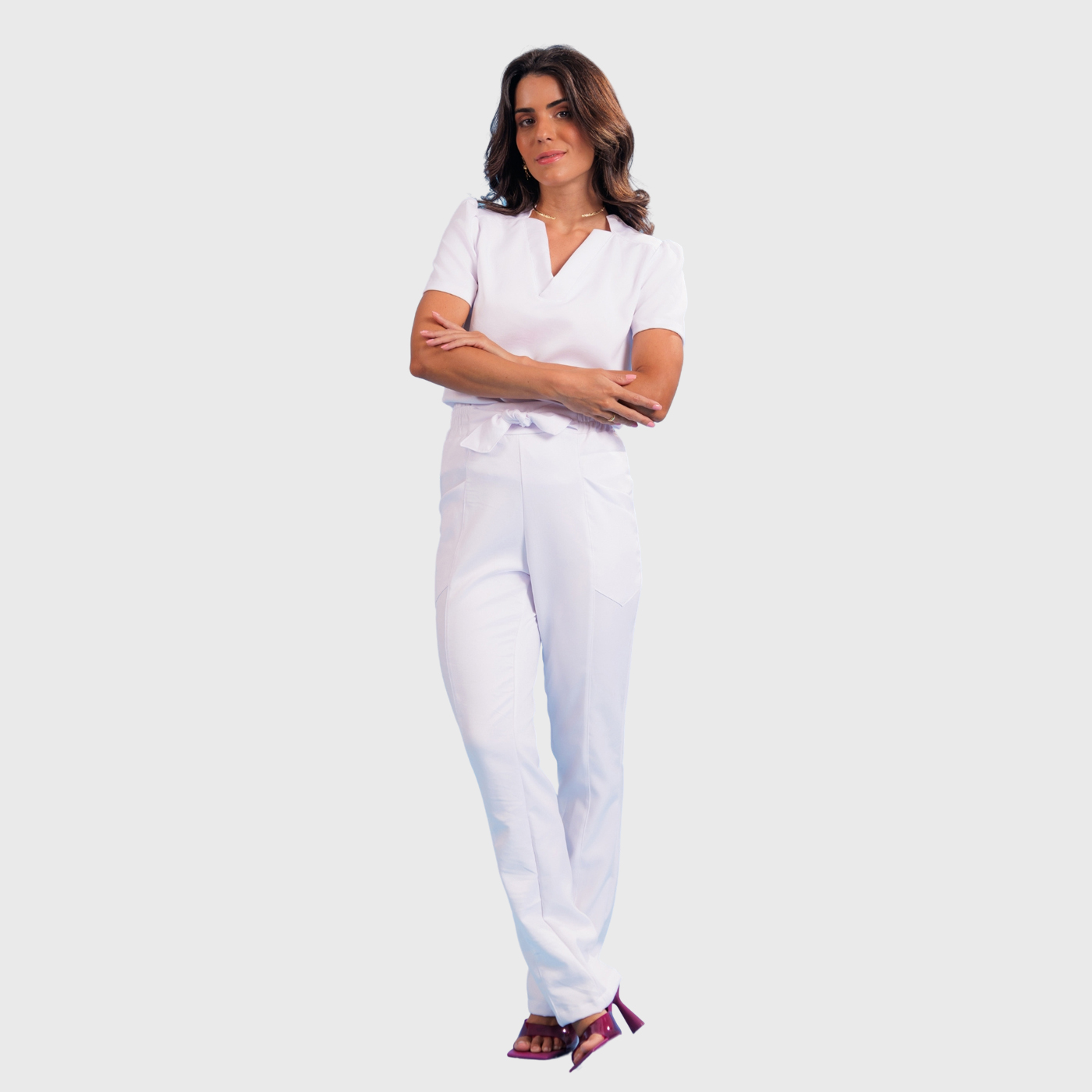 Women's Slim Fit Cutout V-Neck Scrub Top™