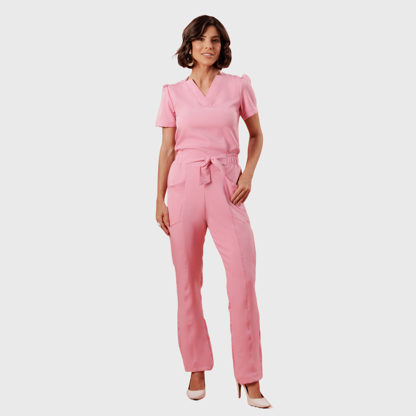 Women's Slim Fit Cutout V-Neck Scrub Top™