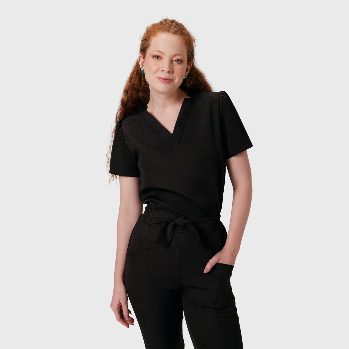 Women's Slim Fit Cutout V-Neck Scrub Top™