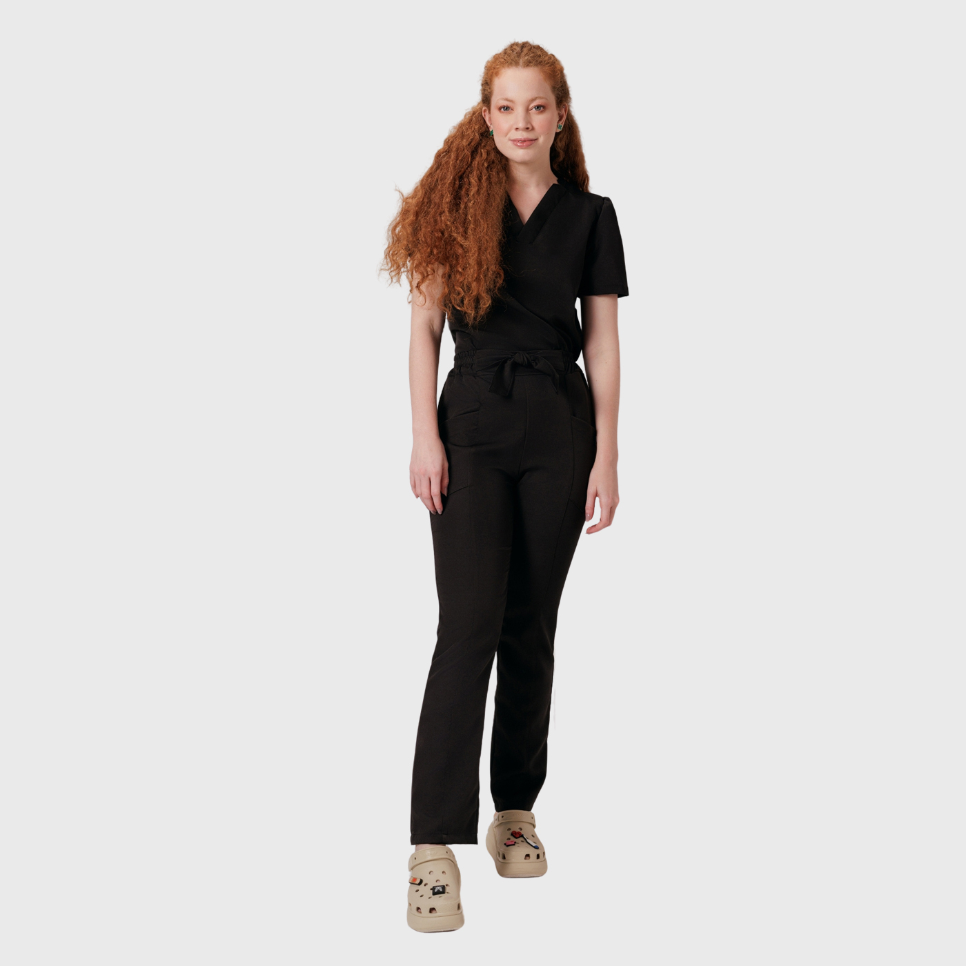 Women's Slim Fit Cutout V-Neck Scrub Top™