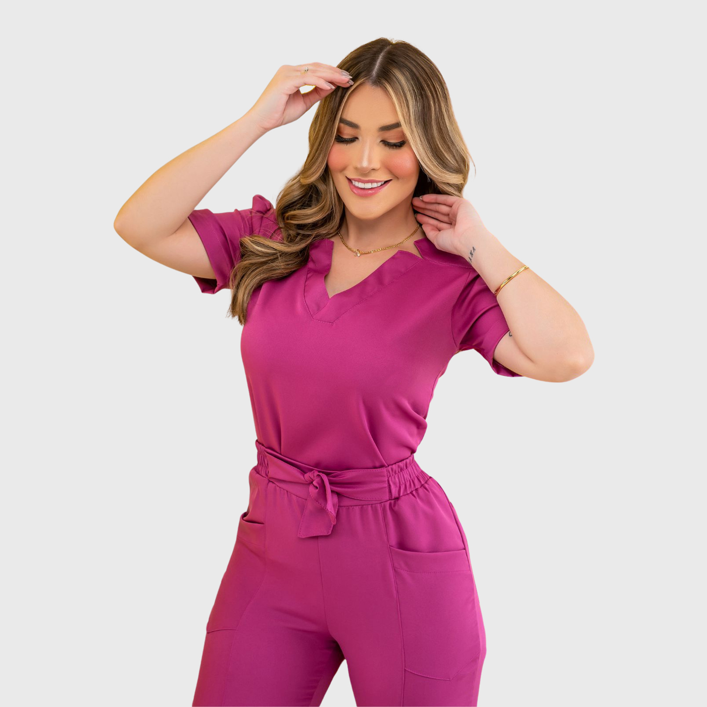 Women's Slim Fit Cutout V-Neck Scrub Top™