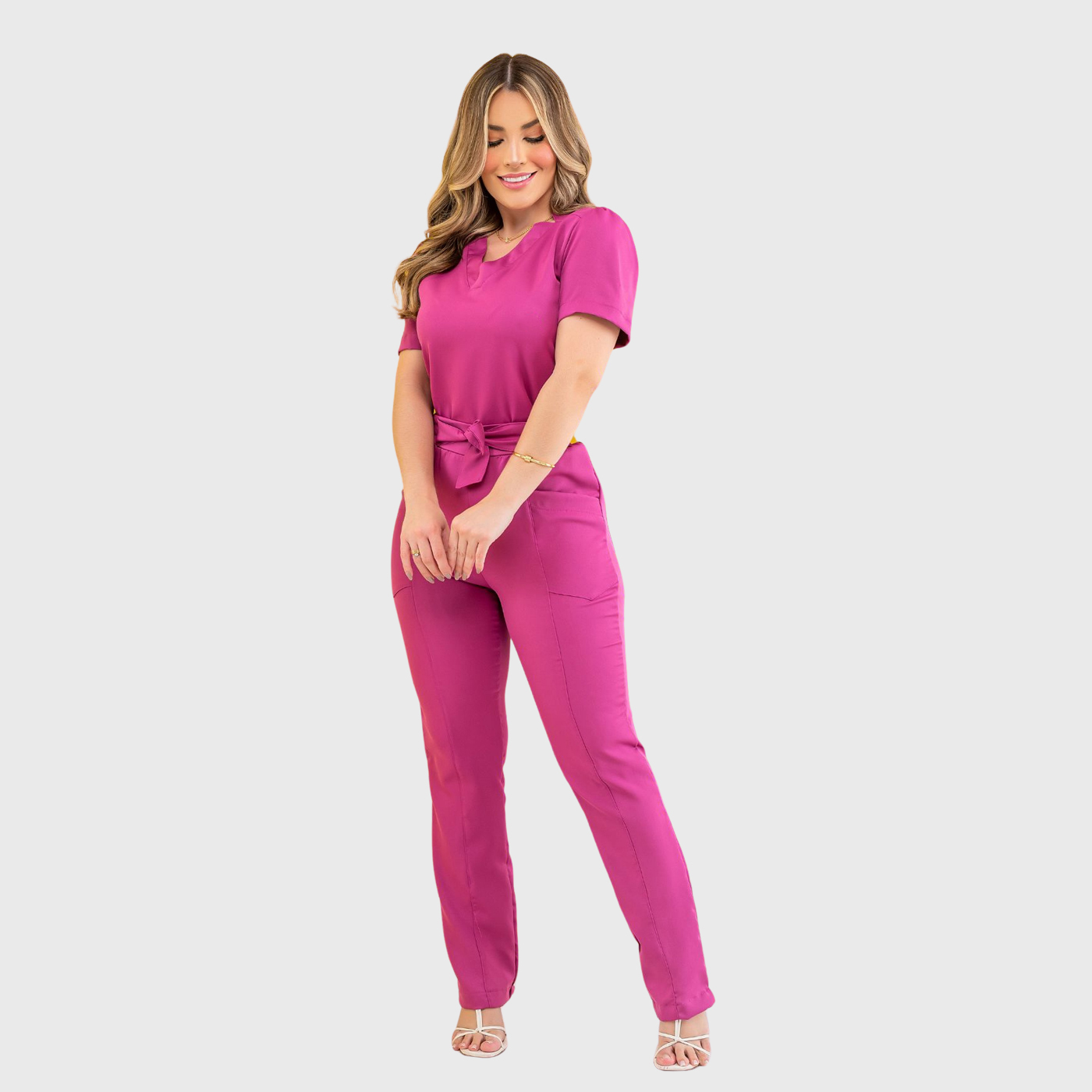 Women's Slim Fit Cutout V-Neck Scrub Top™