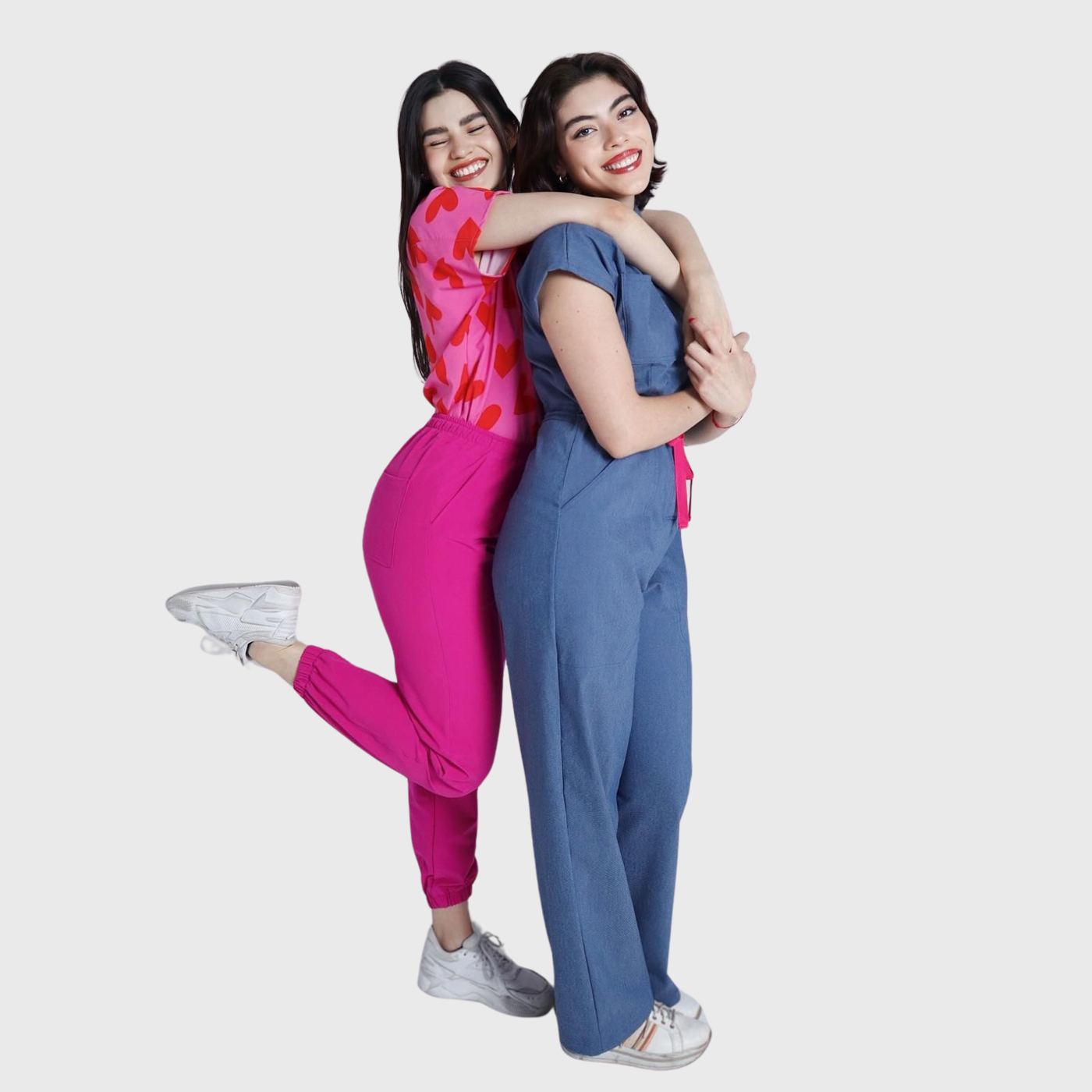 Women's Loose Fit Mandarin Collar Printed Scrub Top™