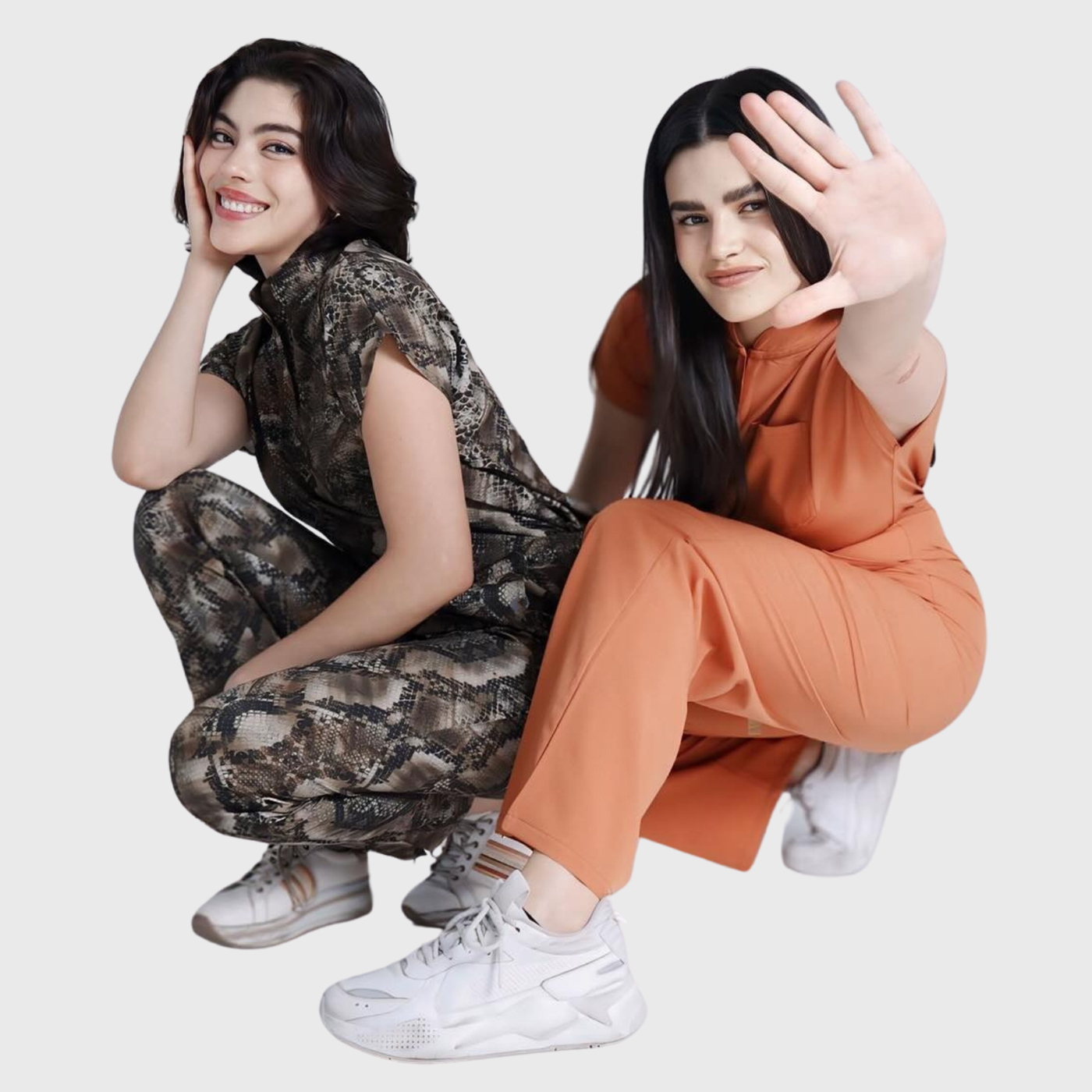 Women's Mandarin Collar Printed Scrub Top™