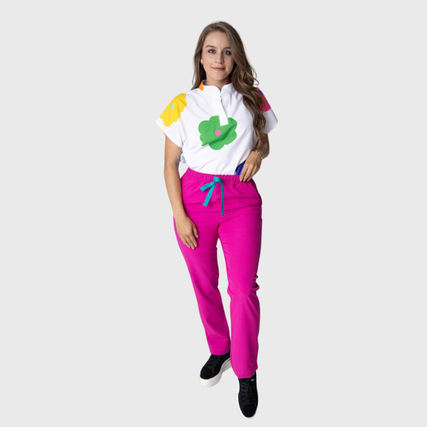 Women's Floral Printed Scrub Set JOJ6