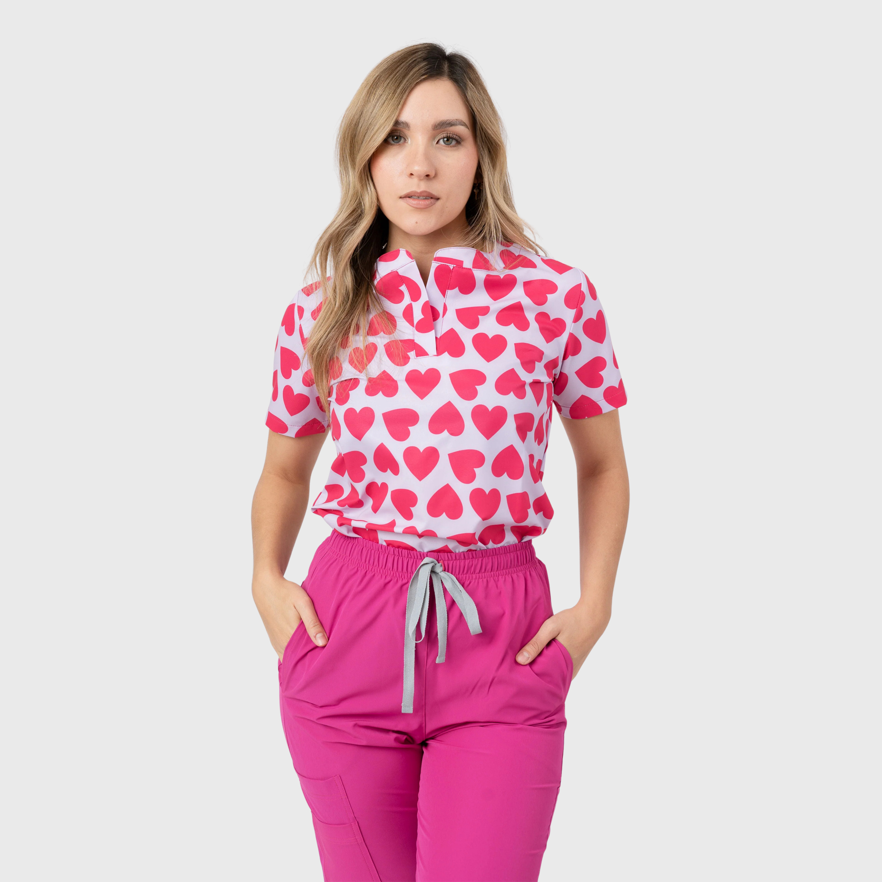 Women's Sweethearts Printed Scrub Set NST22