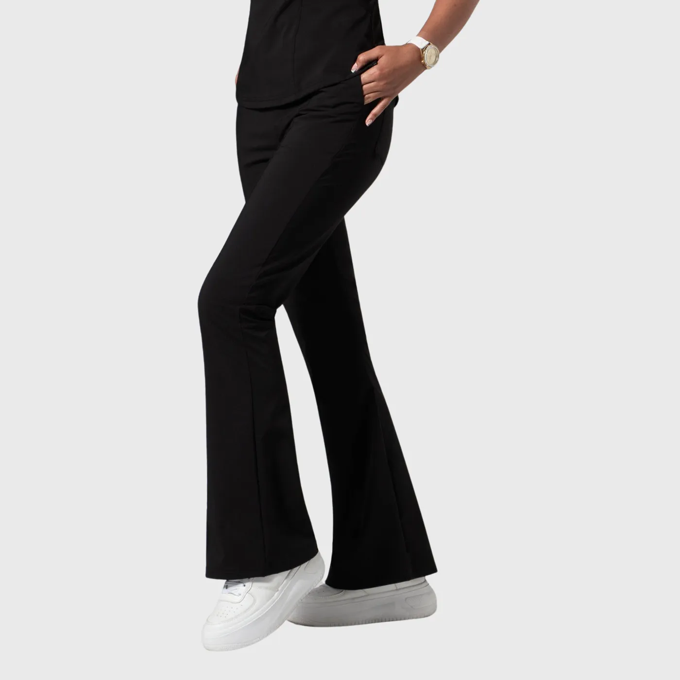 Clara Women's Slim-Fit Straight-Leg Front Slit Scrub Pants